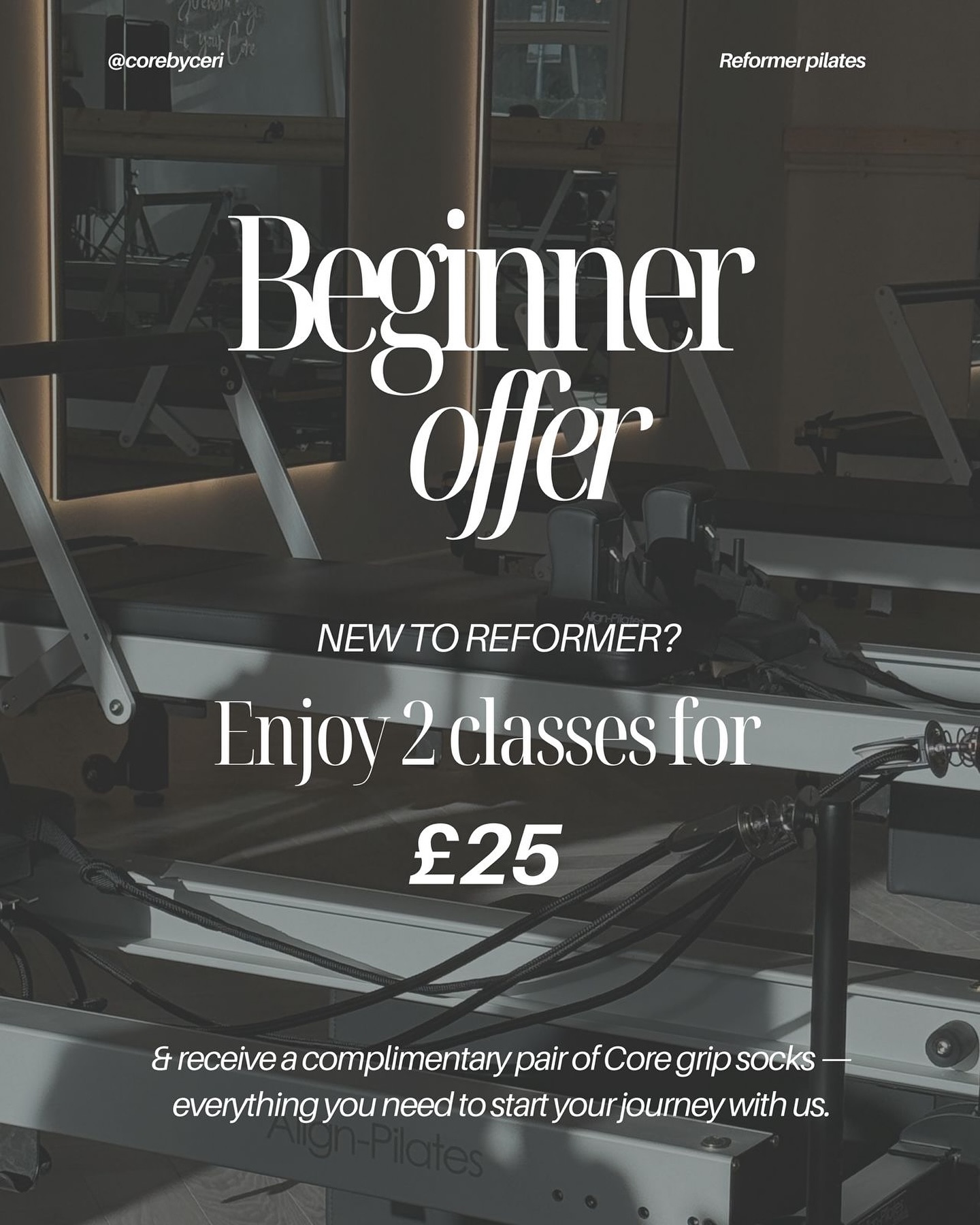 Core by Ceri Facebook ad: New to Reformer Pilates?