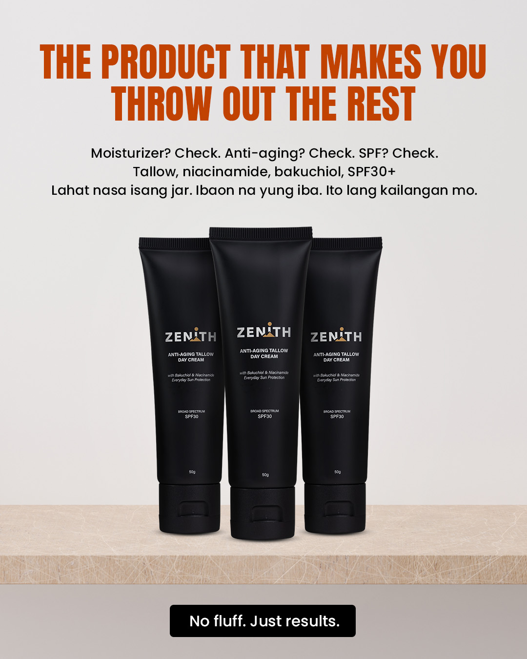 Zenith PH - Anti-Aging Tallow Day Cream Spf30+ Facebook ad: High Performance Day Cream For Men