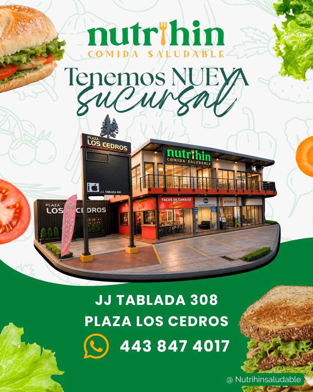 Nutrihin Saludable Facebook ad: ¡YA ABRIMOS NUESTRA NUEVA SUCURSAL!