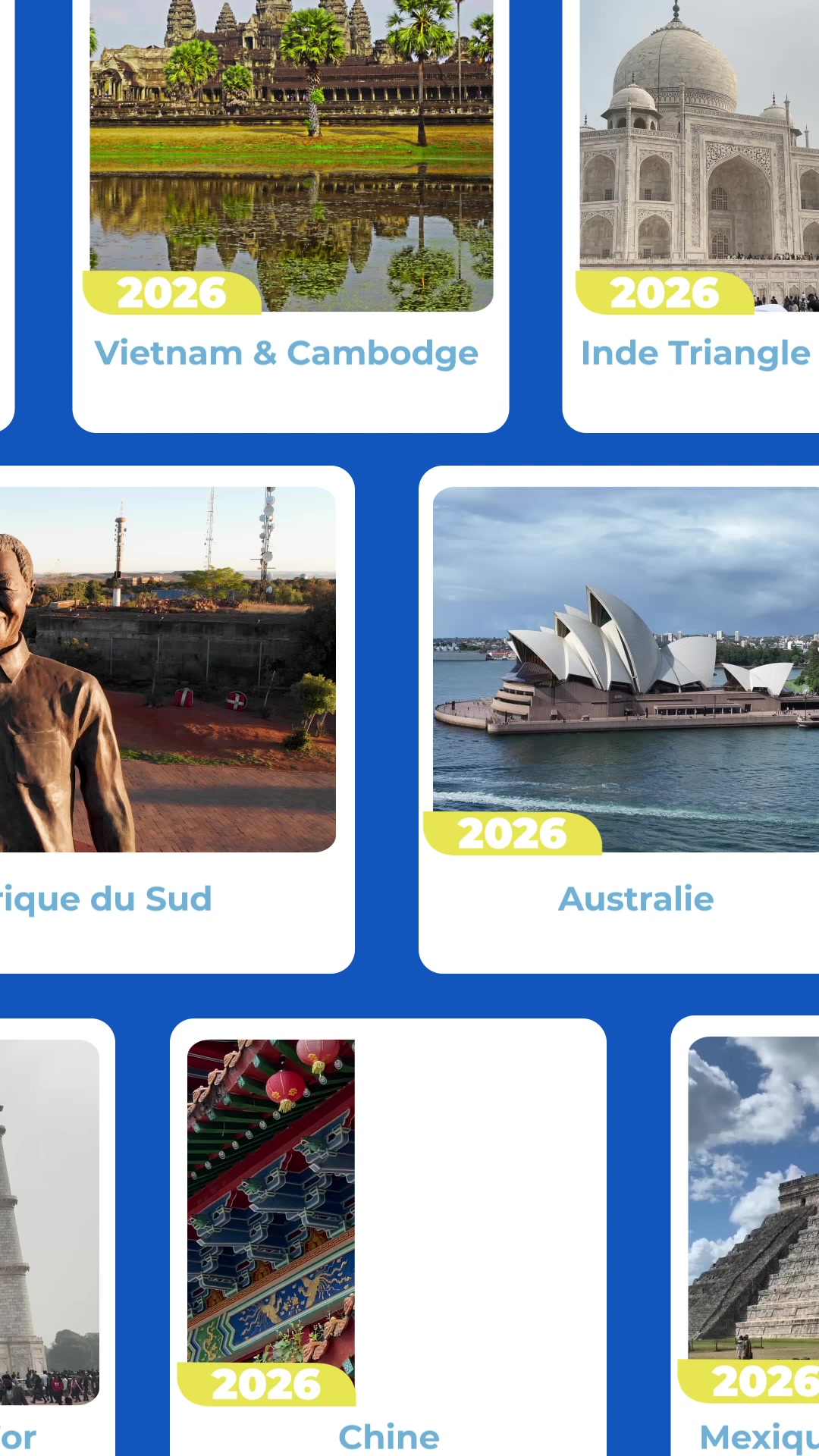 Active Travel Facebook ad: Nos voyages organisés 2026
