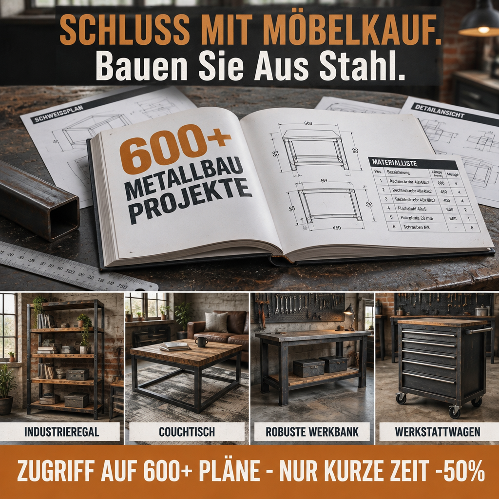 Master Crafts DIY Facebook ad: 600+ Metallbau Projekte