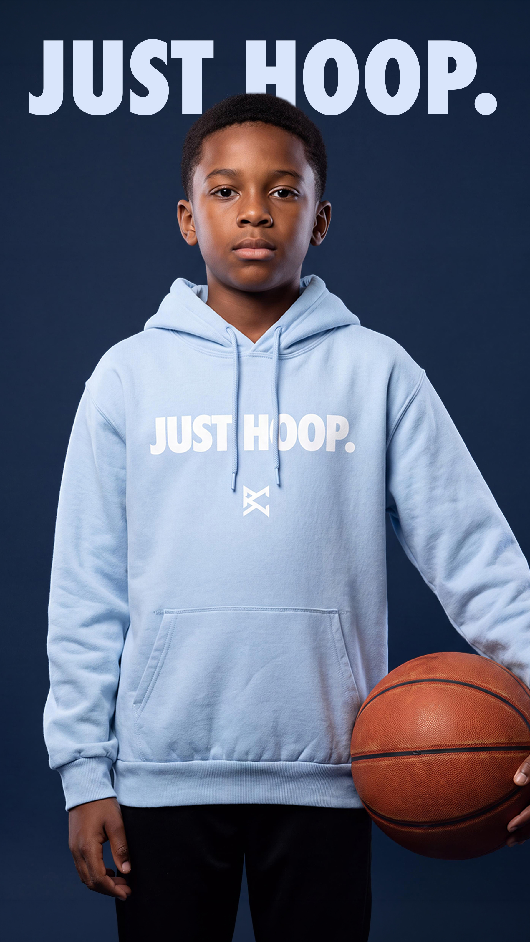 Bucket Culture Facebook ad: The Just Hoop Hoodie