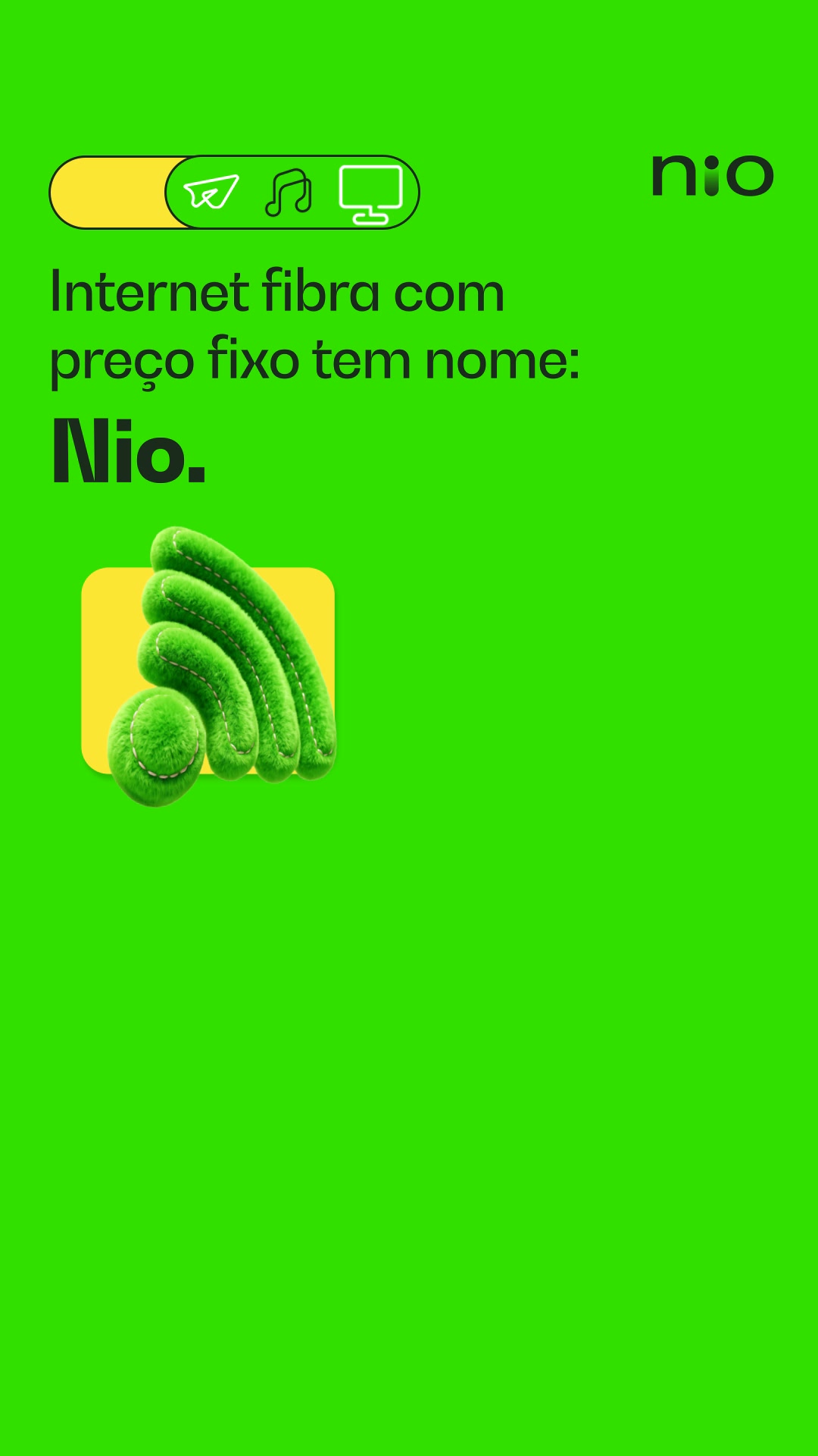 Nio Facebook ad: Internet fibra com preço fixo? É Nio.
