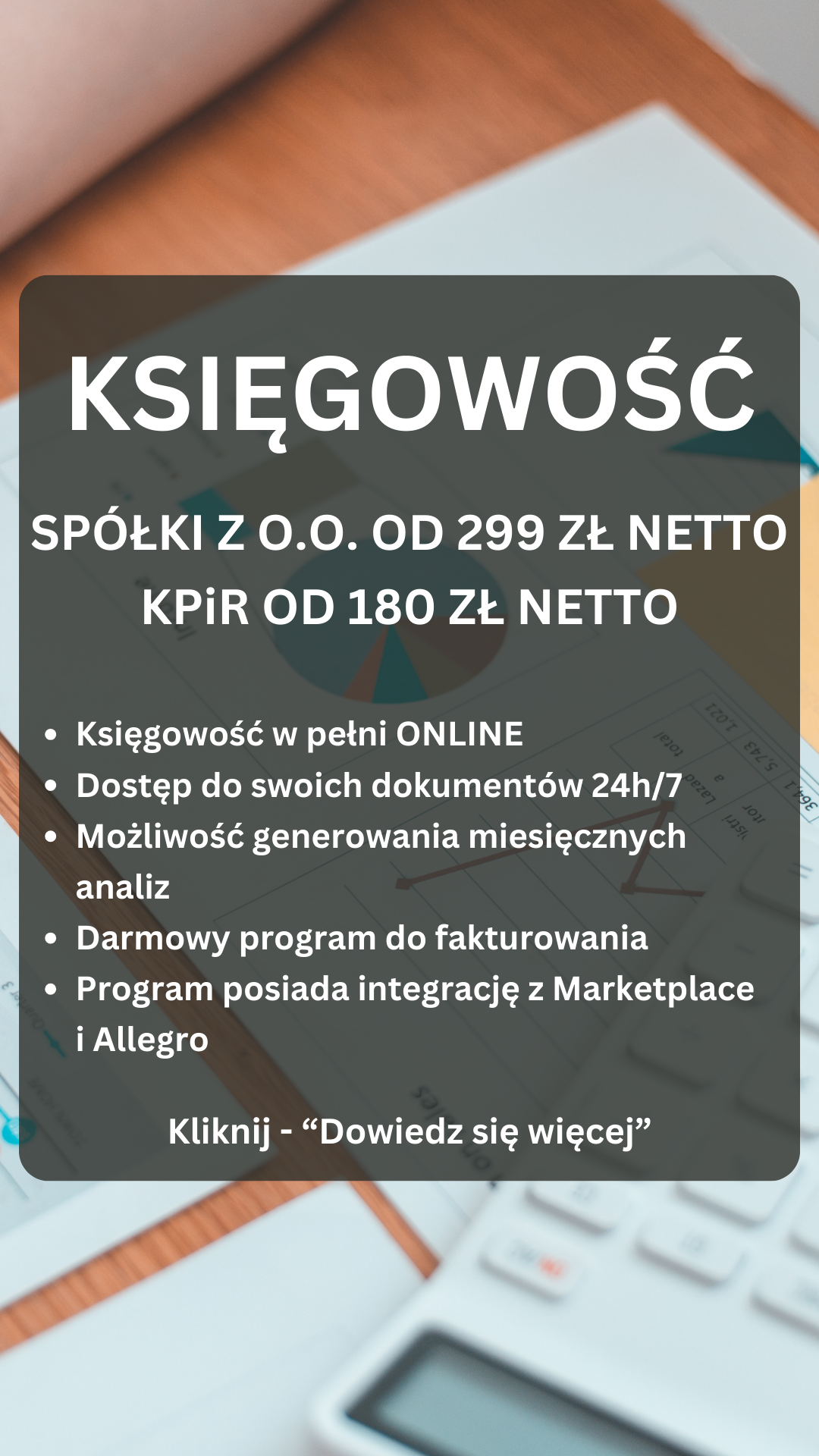 W-sk_księgowość online Facebook ad from May 10, 2025