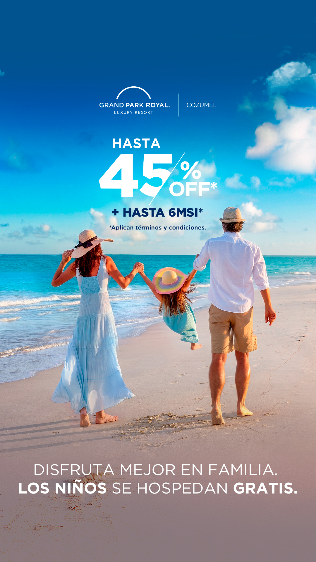 Grand Park Royal Cozumel Facebook ad from Jul 17, 2026
