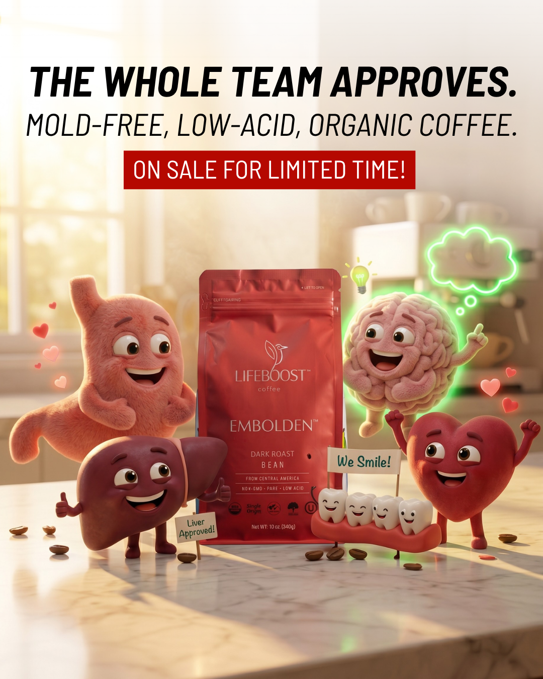 Lifeboost Coffee Facebook ad