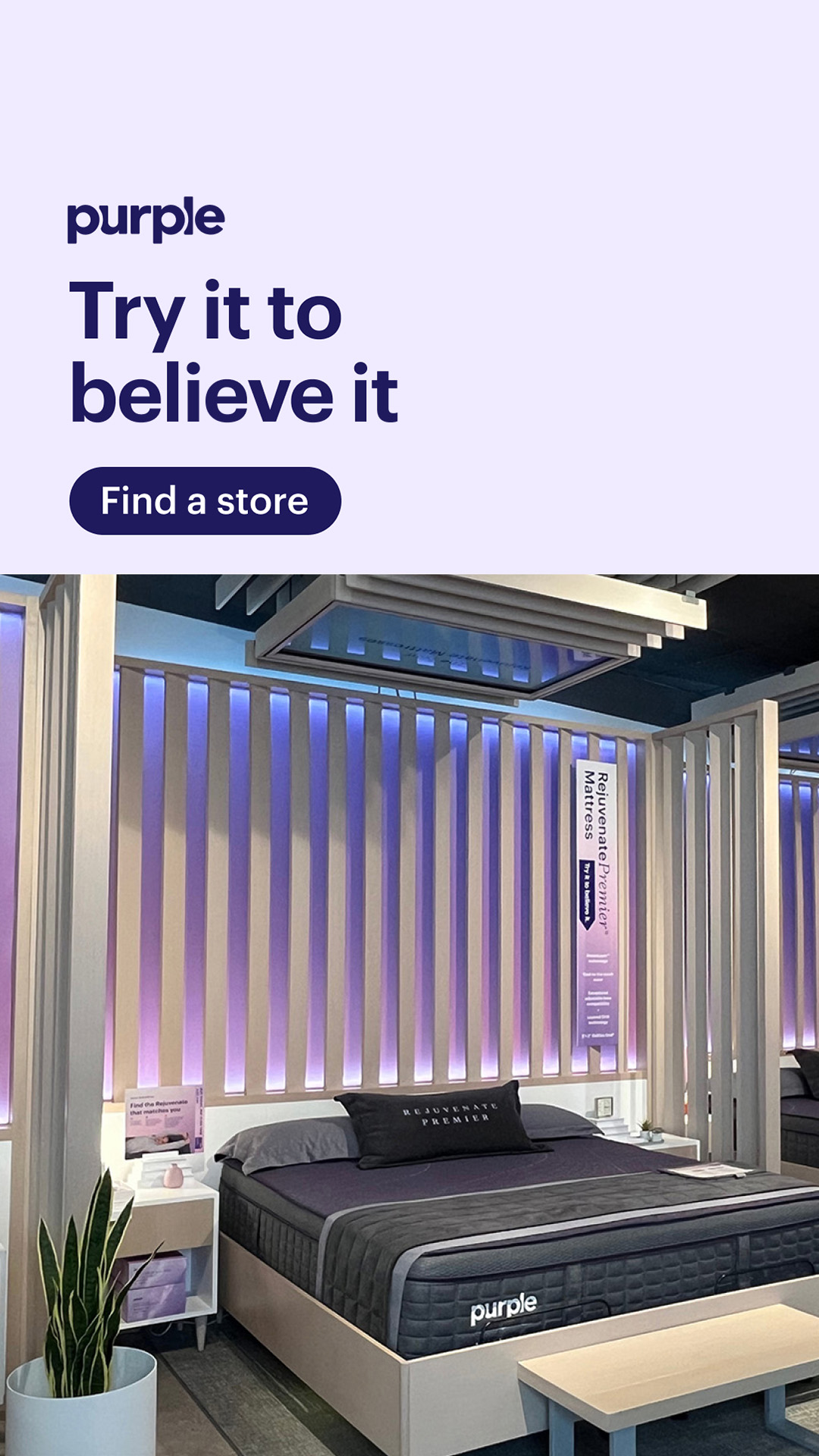 Purple Facebook ad