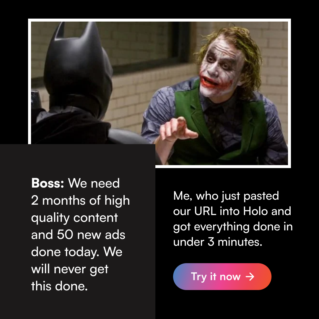 Holo Facebook ad