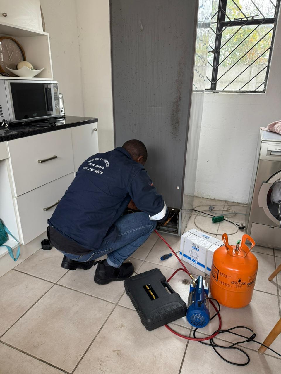 Fridge Regassing R250. Call out fee R200. All work done on site Facebook ad: Regassing @R250 on site.Call out fee all areas…