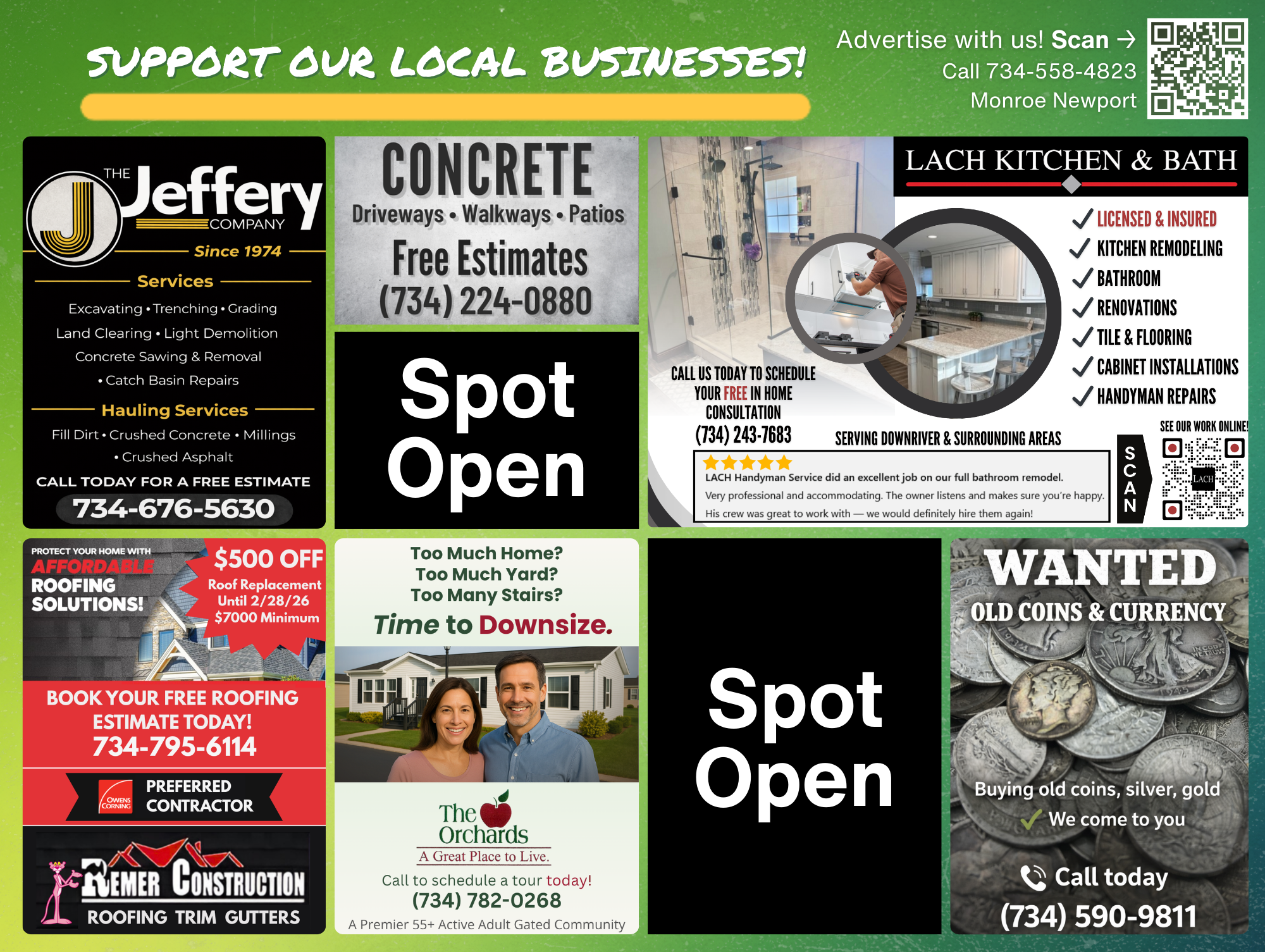 Support Our Local Businesses Facebook ad from Feb 9, 2026