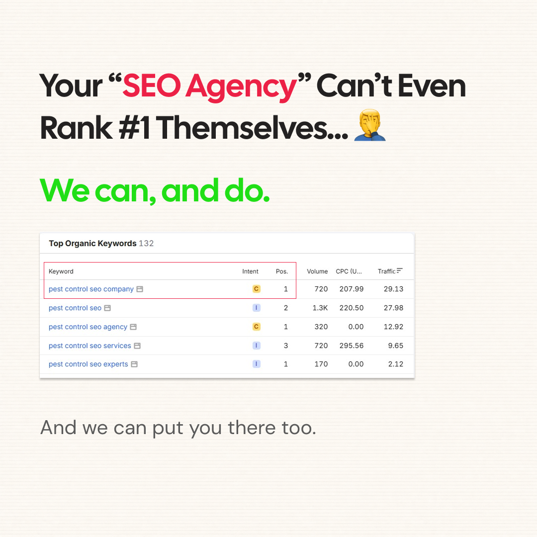 Pest Control SEOs Facebook ad