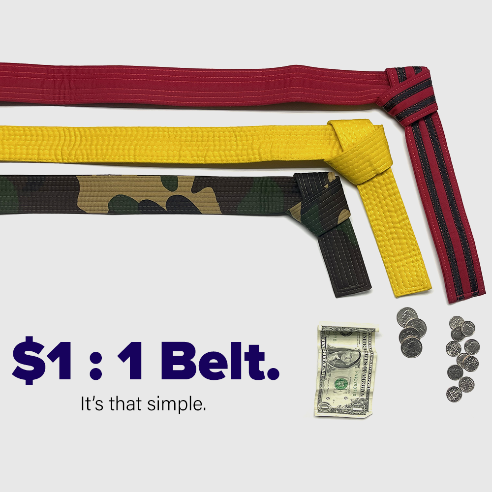 MABelts.com: Home of the $.99 Martial Arts Belt Facebook ad from Jul 18, 2025