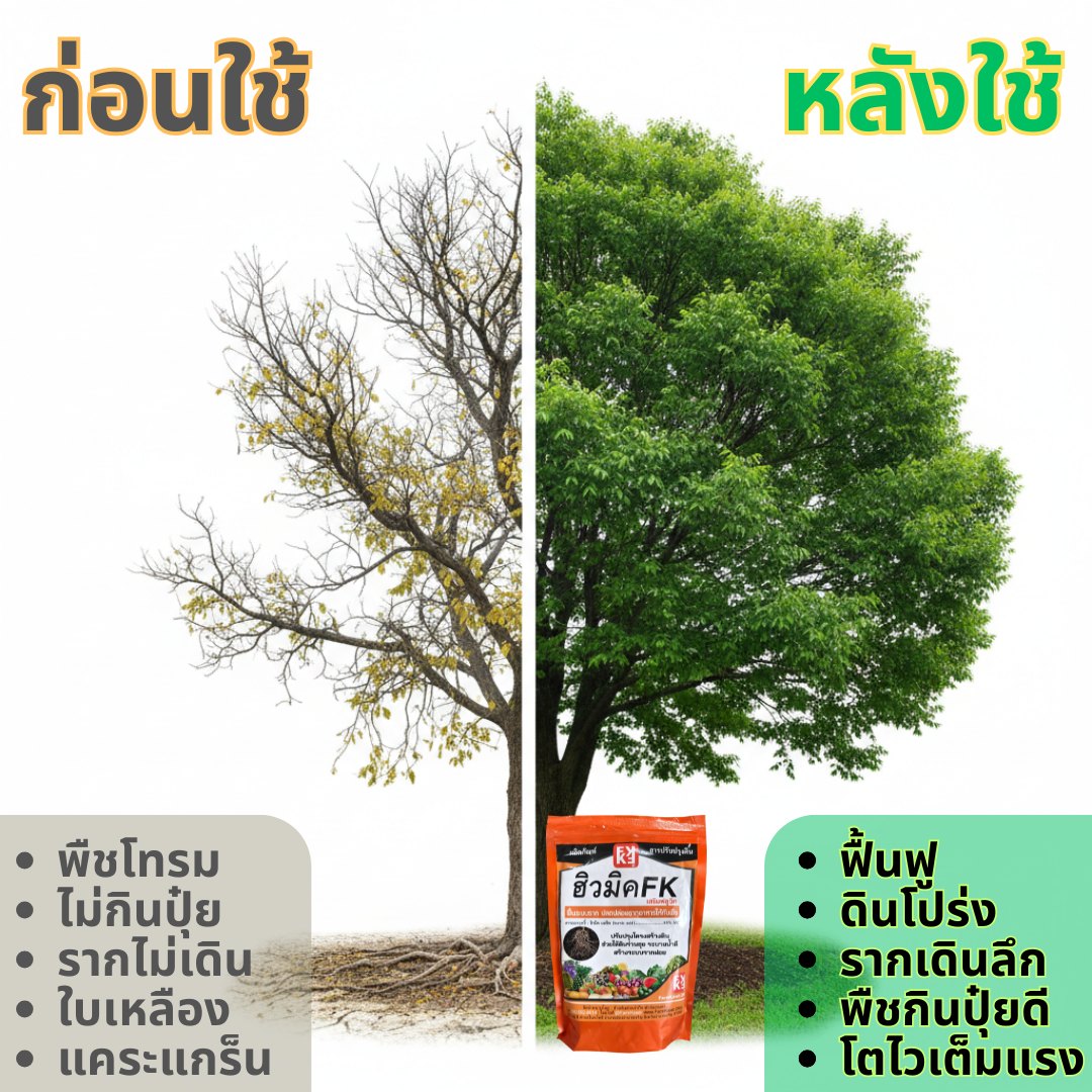 ฟาร์มเกษตร Facebook ad: **พืชโทรม ดินแน่น รากไม่เดิน ใส่ปุ๋ยเท่าไหร่ก็ไม่เขียว.**