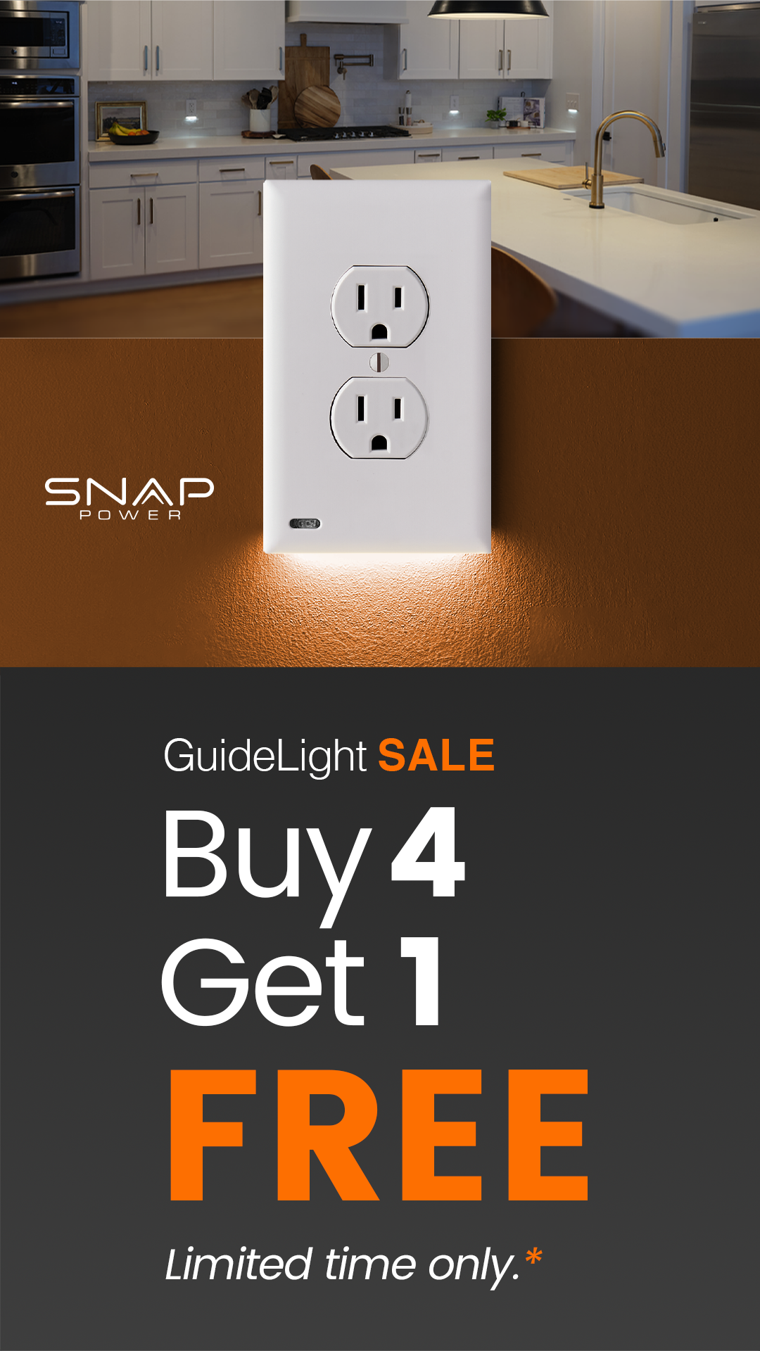 SnapPower Facebook ad: HUGE Sale on the World's BEST Nightlight!
