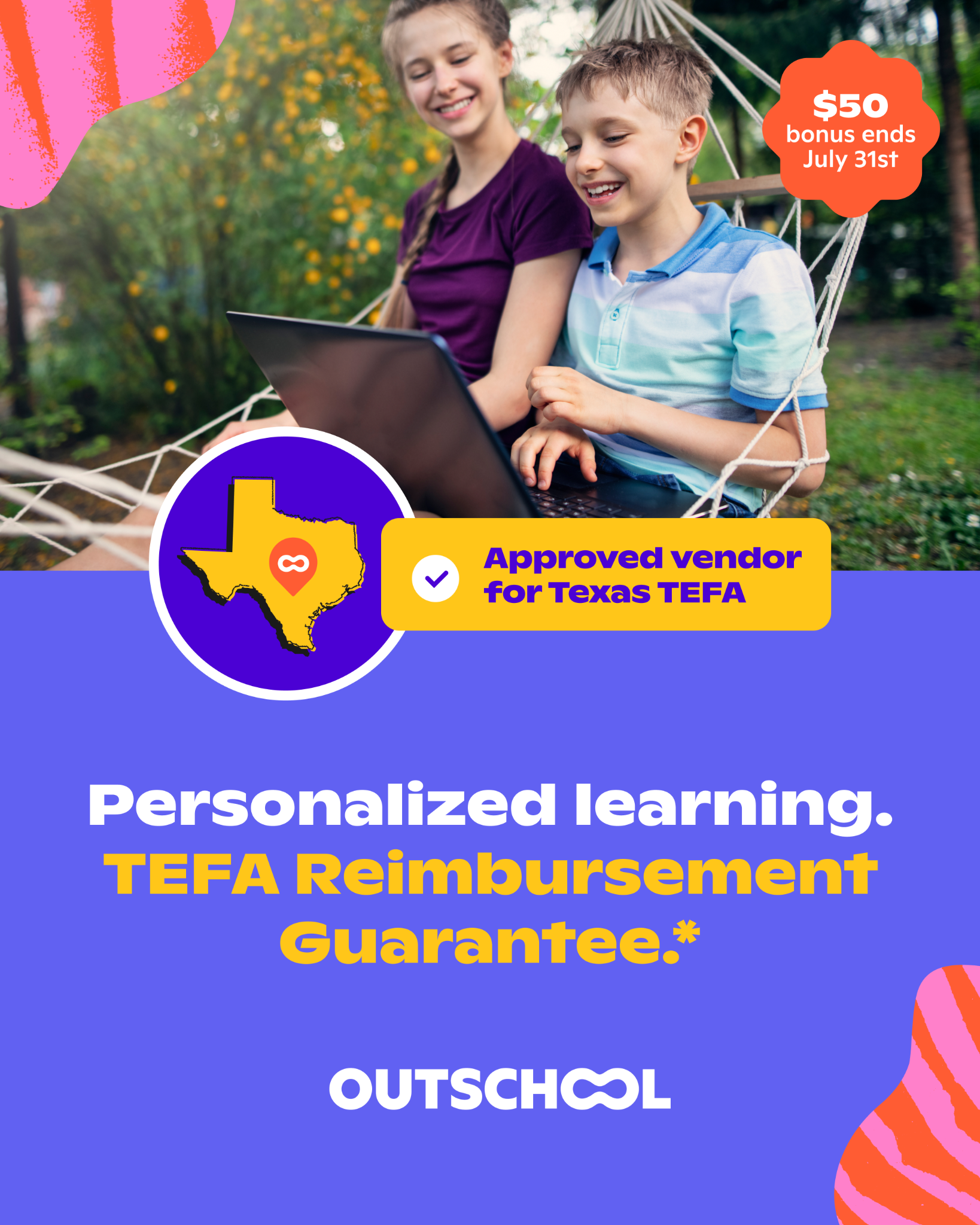 Outschool Facebook ad