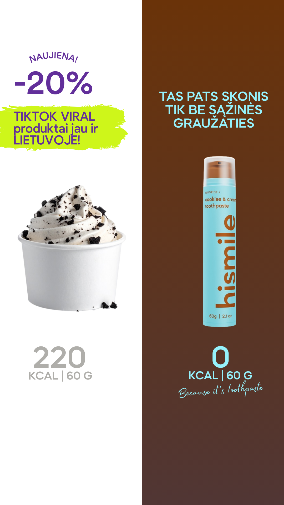 Hismile Baltics Facebook ad