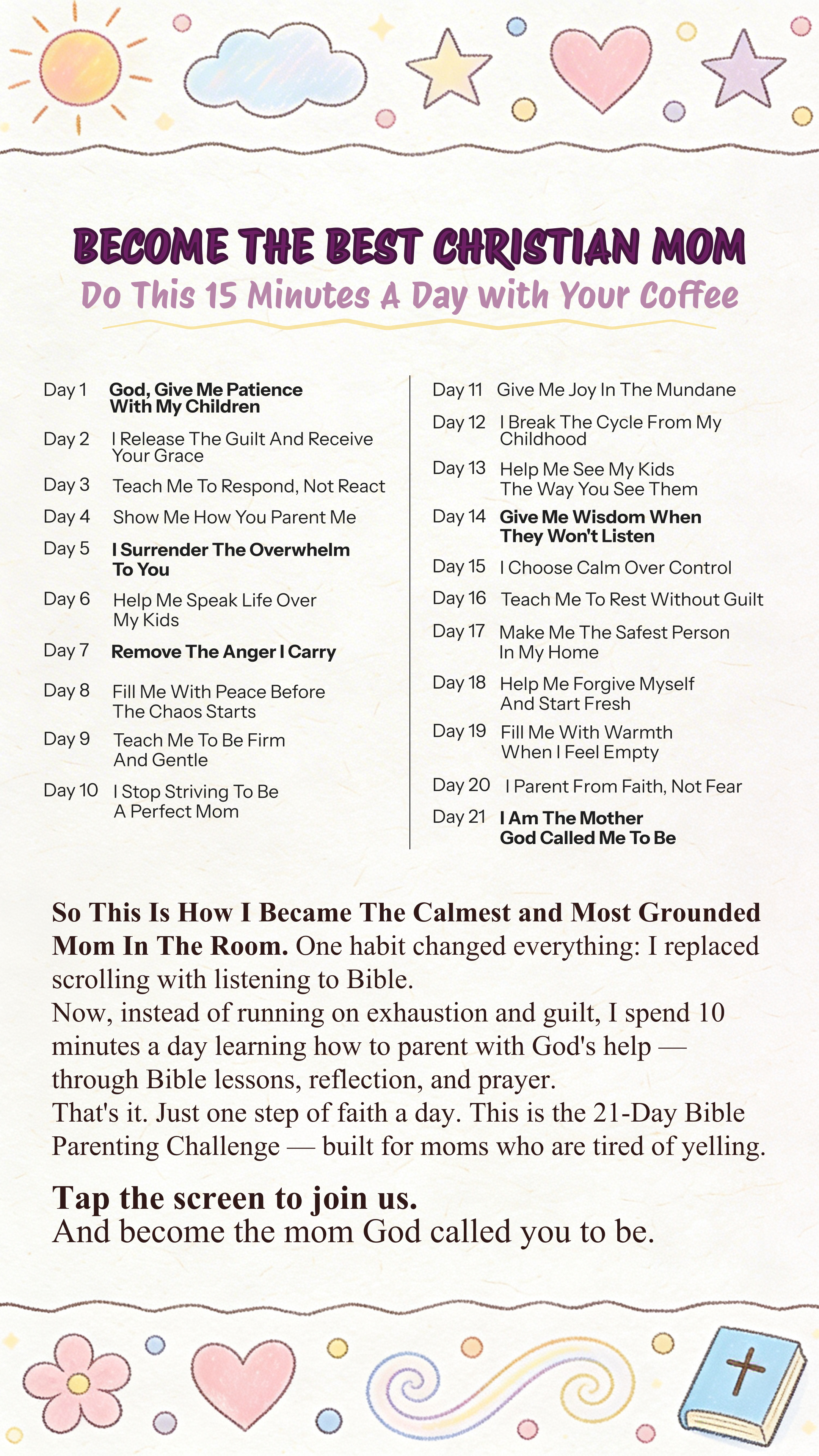 Bible Micro-Learning Facebook ad: Transform your parenting with God