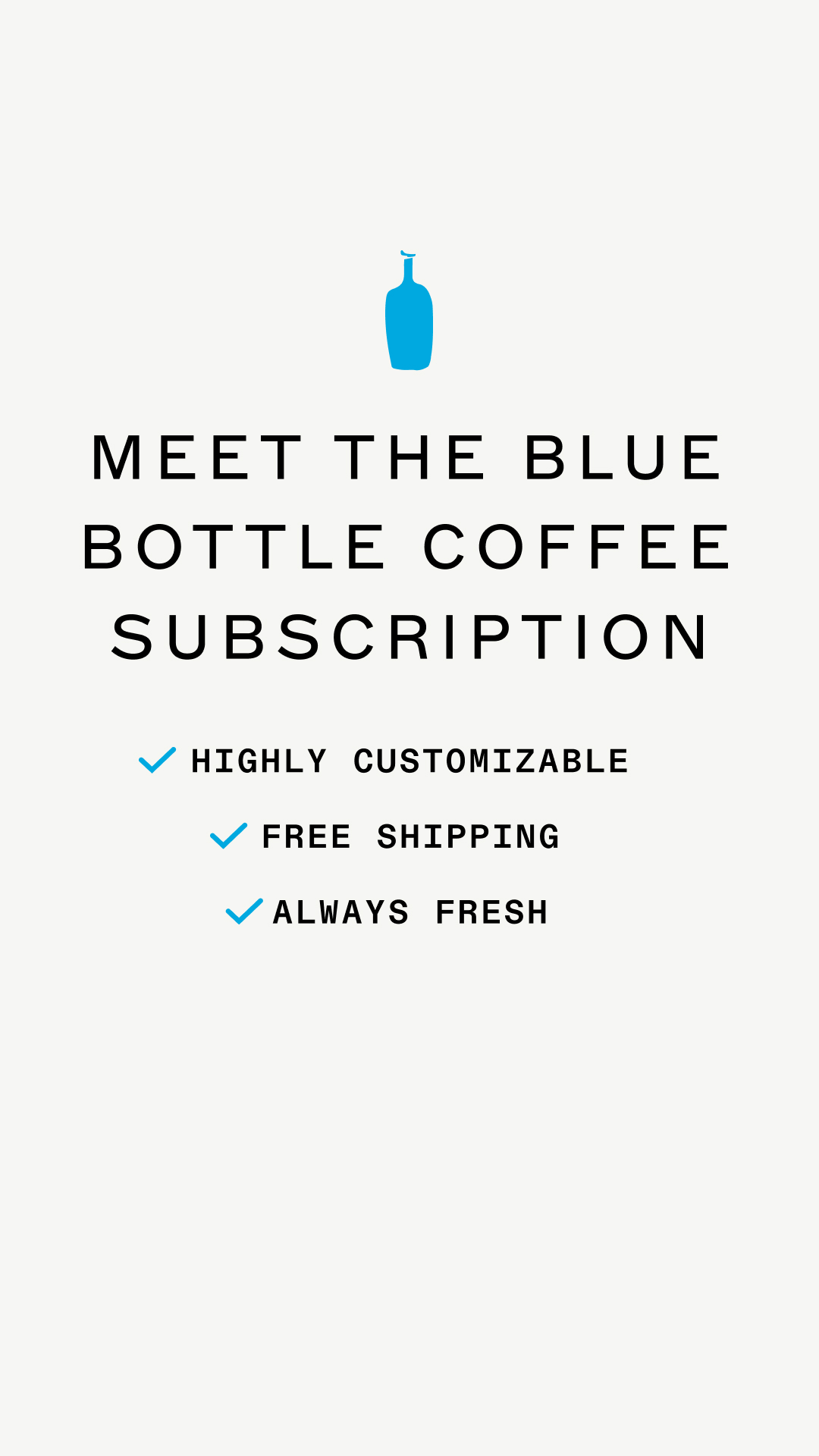 Blue Bottle Coffee Facebook ad