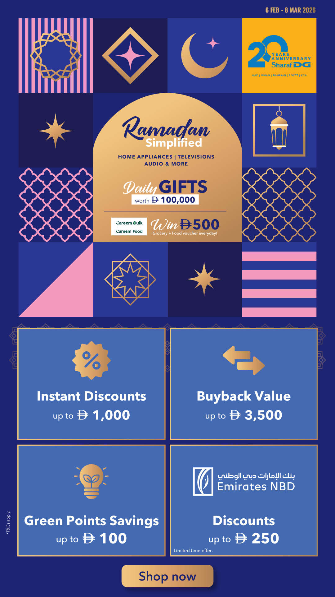 Sharaf DG Facebook ad from Feb 6, 2026