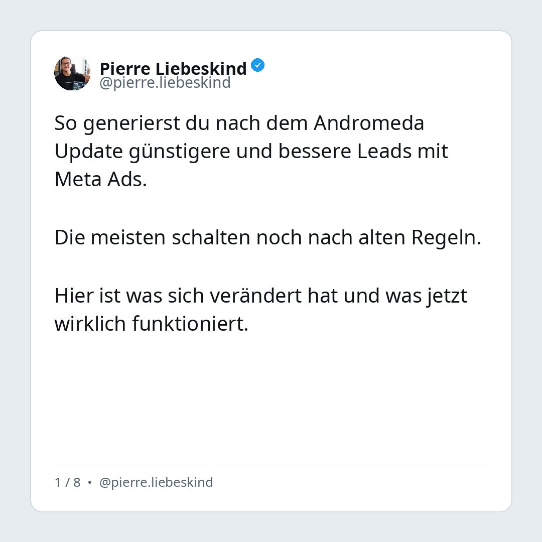 Pierre Liebeskind Facebook ad: Speichere diesen Beitrag bevor du deine nächste Kampagne…