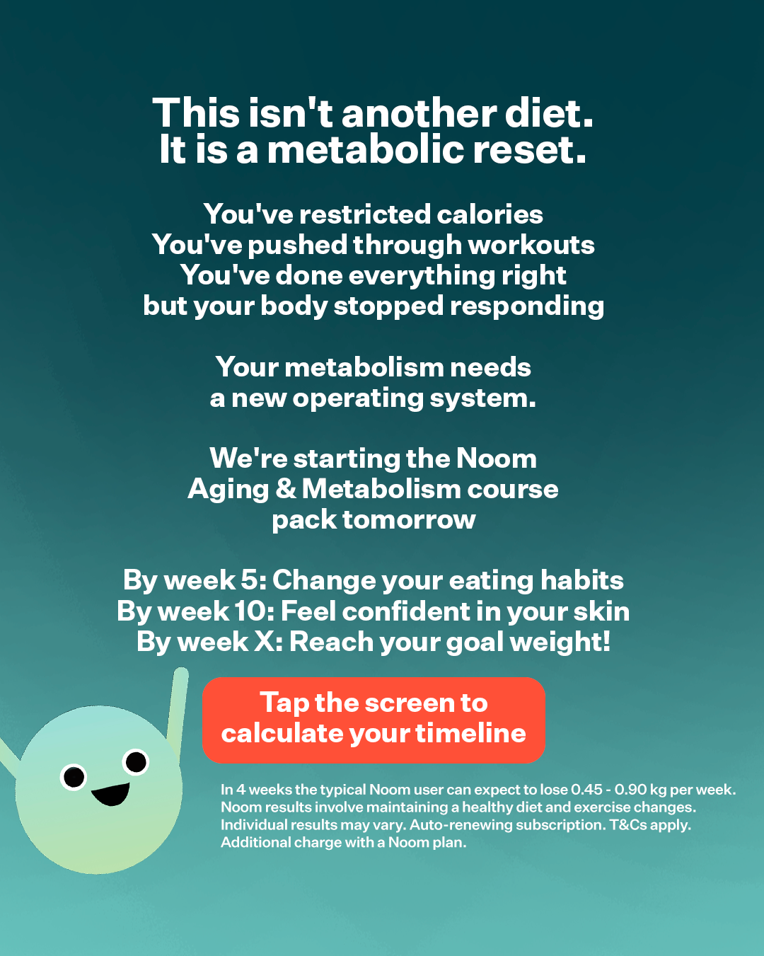 Noom Facebook ad: Now Try The NEW Course Pack