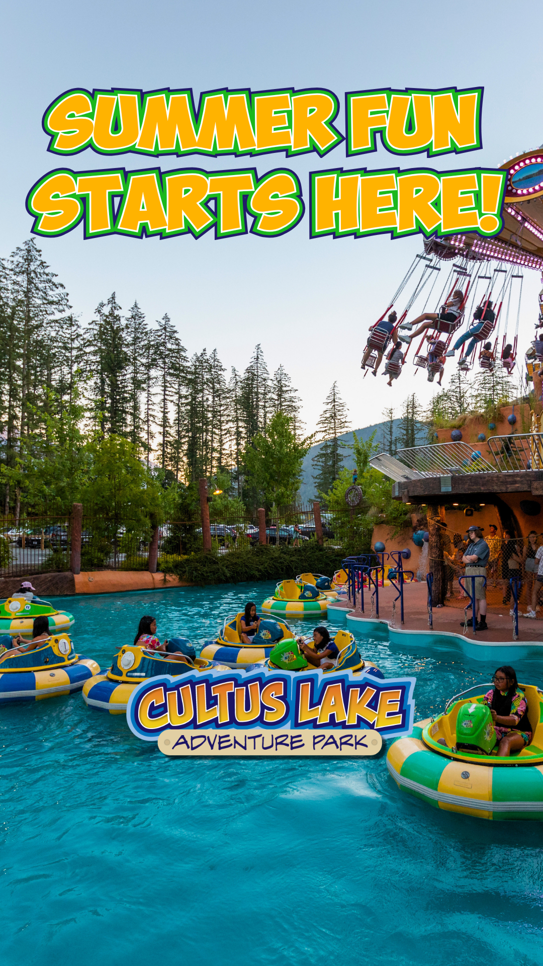 Cultus Lake Adventure Park Facebook ad from May 20, 2026