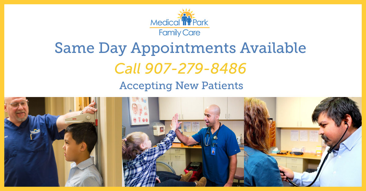 Medical Park Family Care Facebook ad: We are accepting new patients from newborns to…
