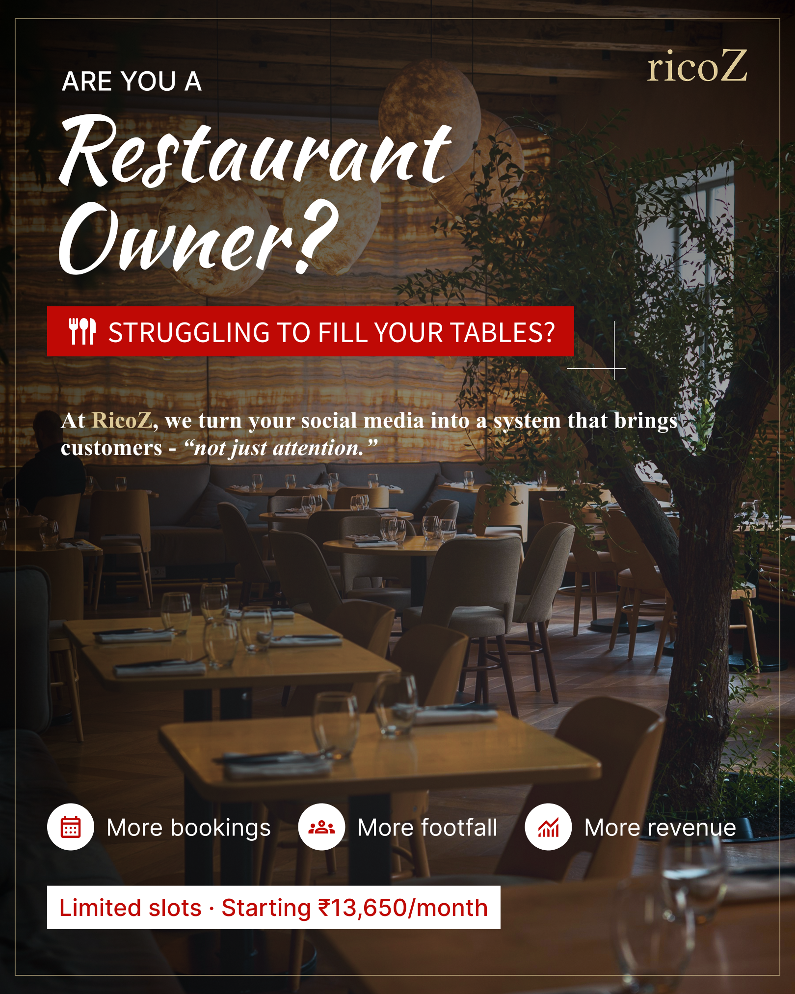 Ricoz Innovation Facebook ad: If you’re a restaurant owner ready to grow your brand and…