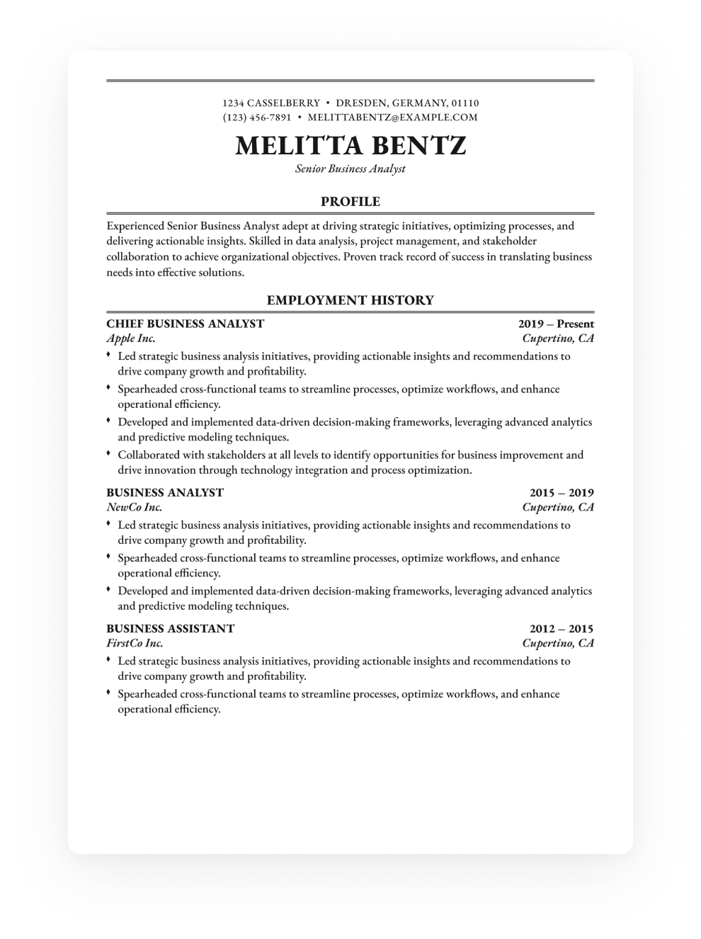 Resume.co Facebook ad