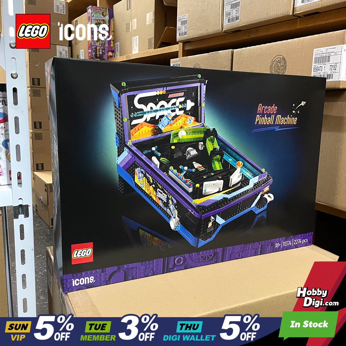 Brick - HobbyDigi Malaysia Facebook ad: 【 New: LEGO Icons Arcade Pinball Machine (11374)】