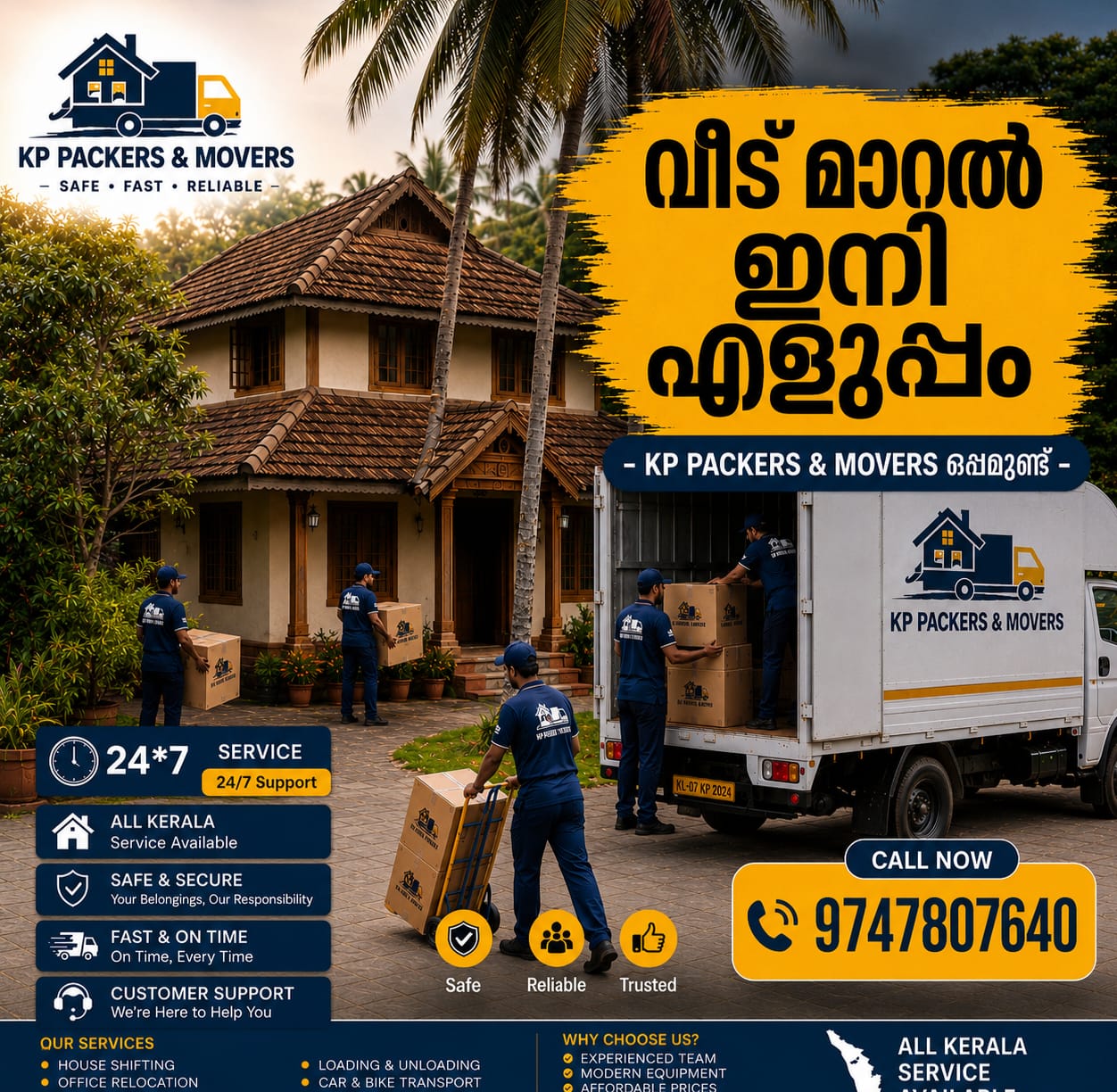 KP Packers and Movers Facebook ad: Stress-Free Move, Guaranteed!