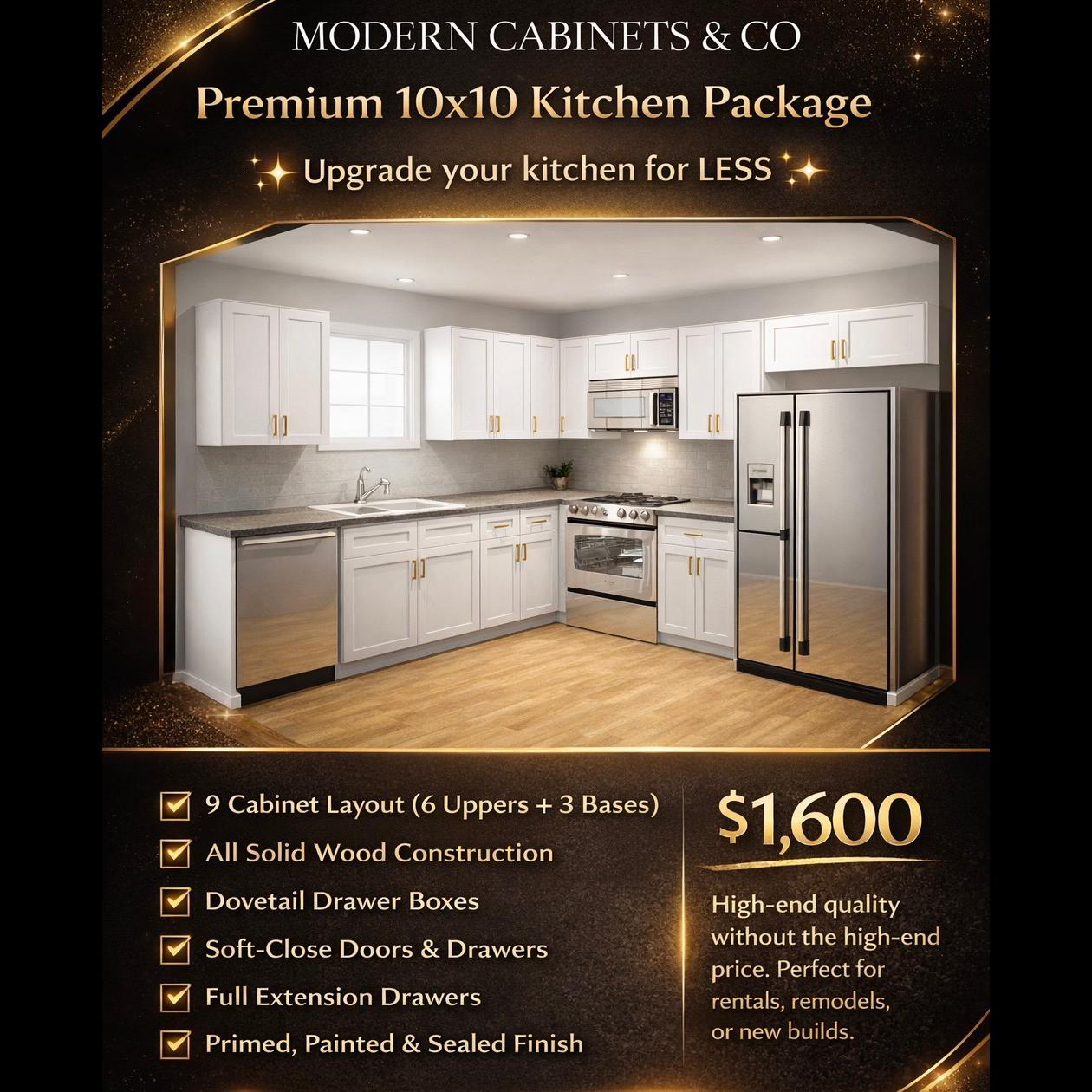 Modern Cabinets & Co Facebook ad: Send a message
