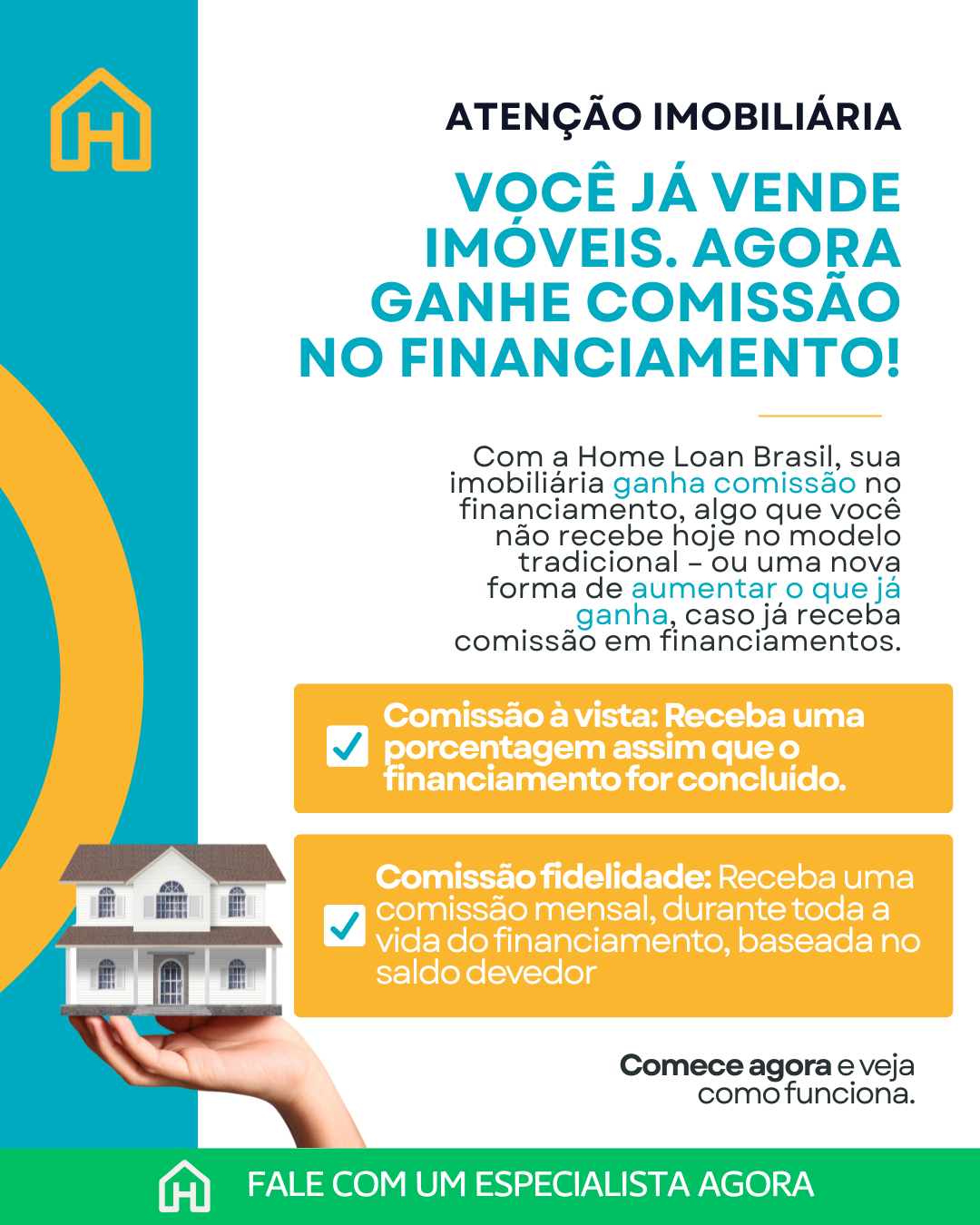 Home Loan Brasil Facebook ad: Converse conosco