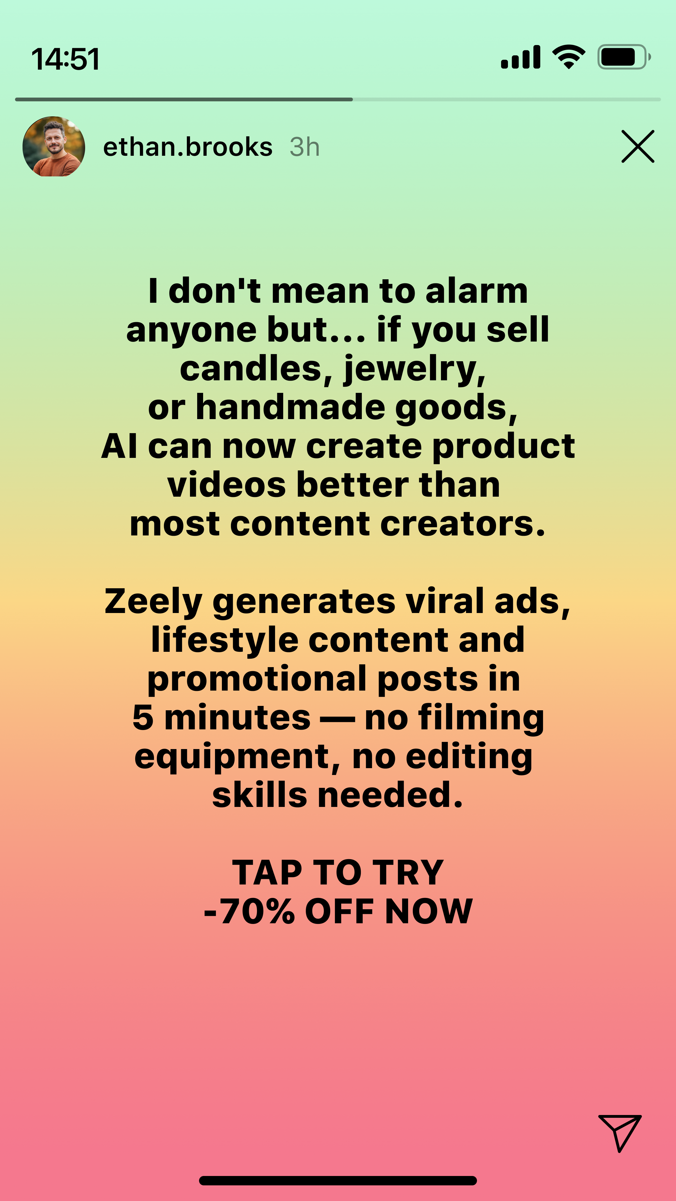 Zeely Facebook ad