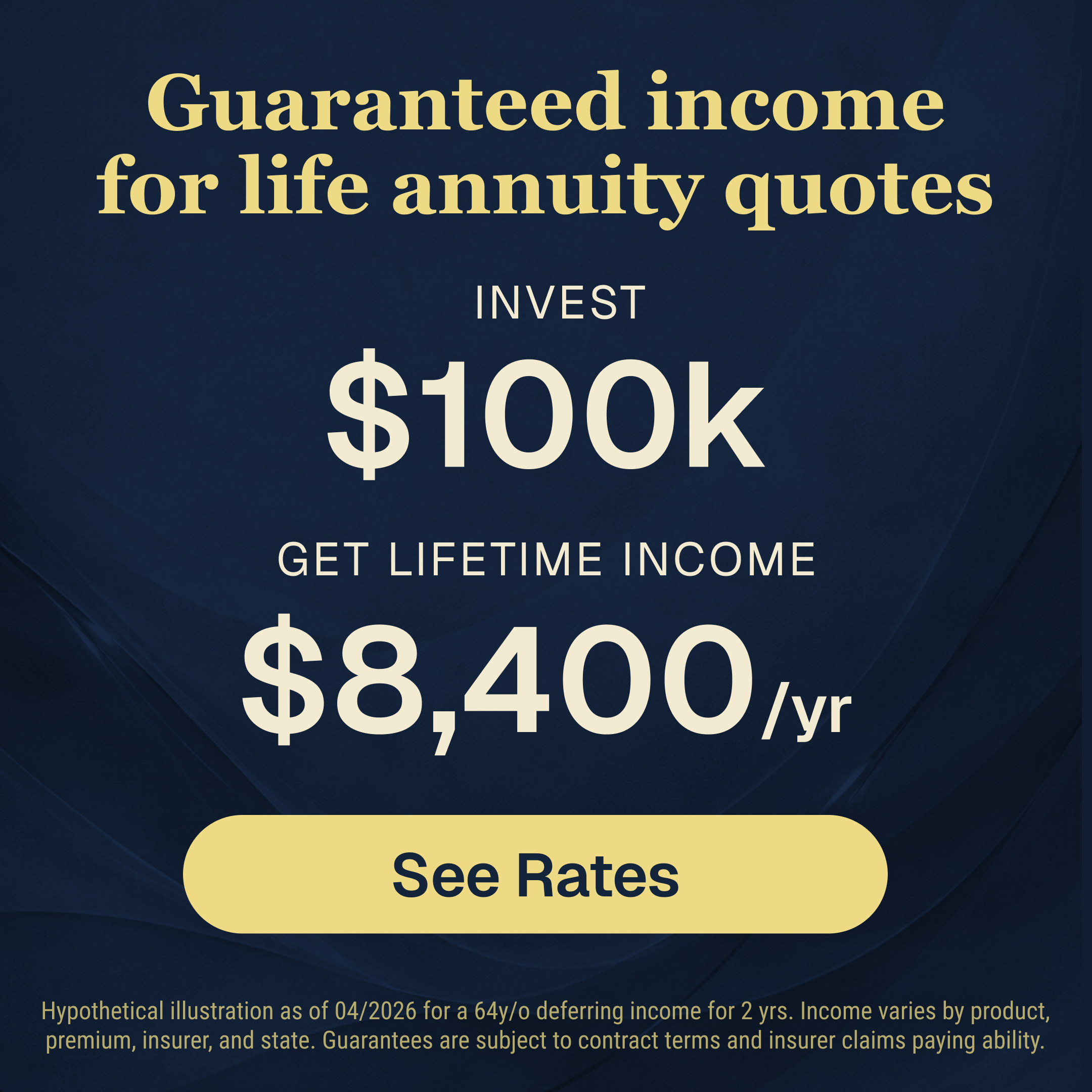 Goldfinch Insurance Facebook ad: Secure Your Lifestyle