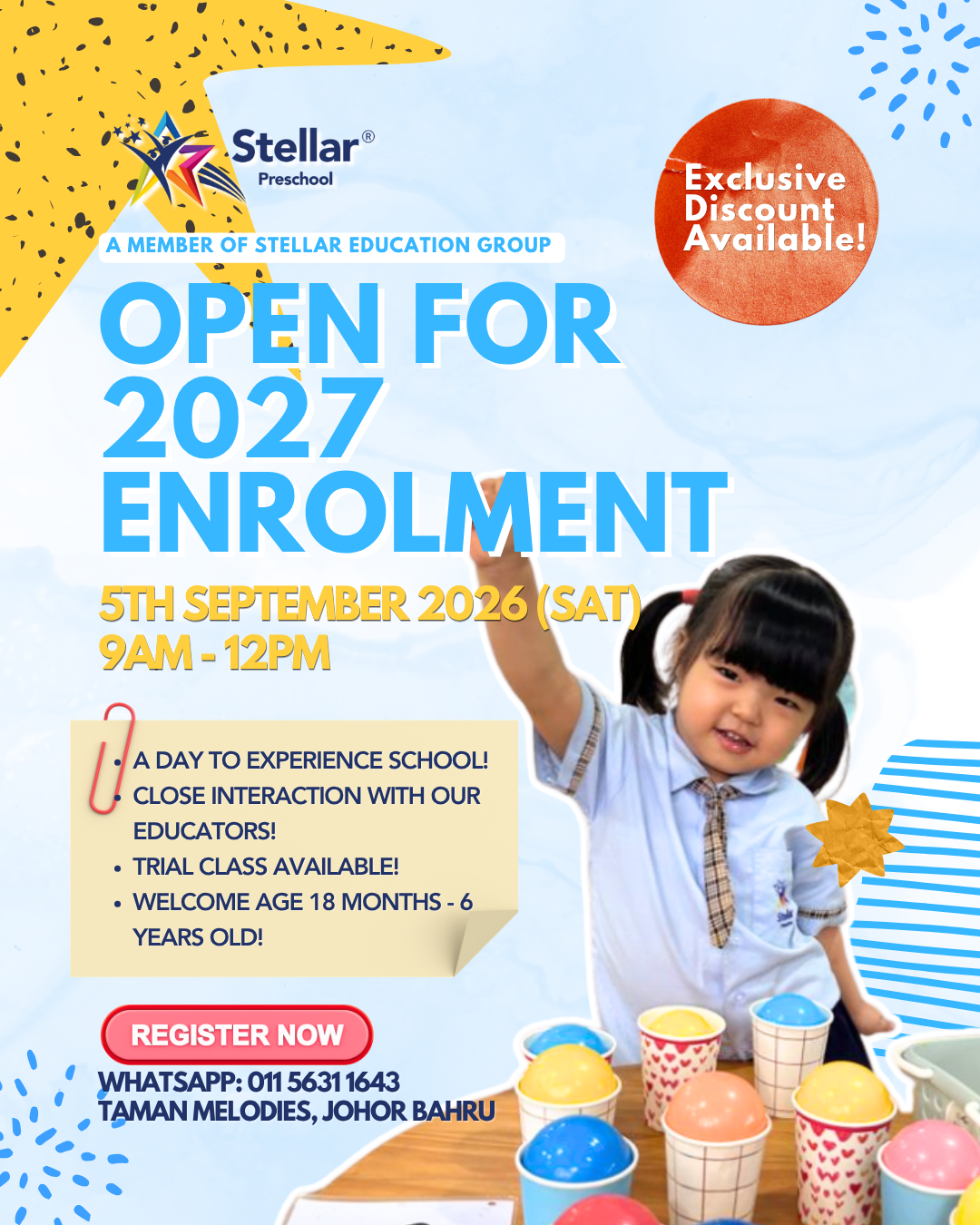Stellar Preschool JB - Melodies Garden Facebook ad