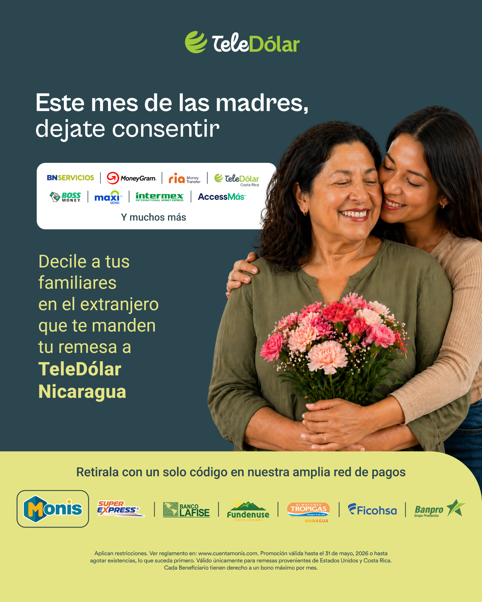 Teledolar Nicaragua Facebook ad from May 6, 2026