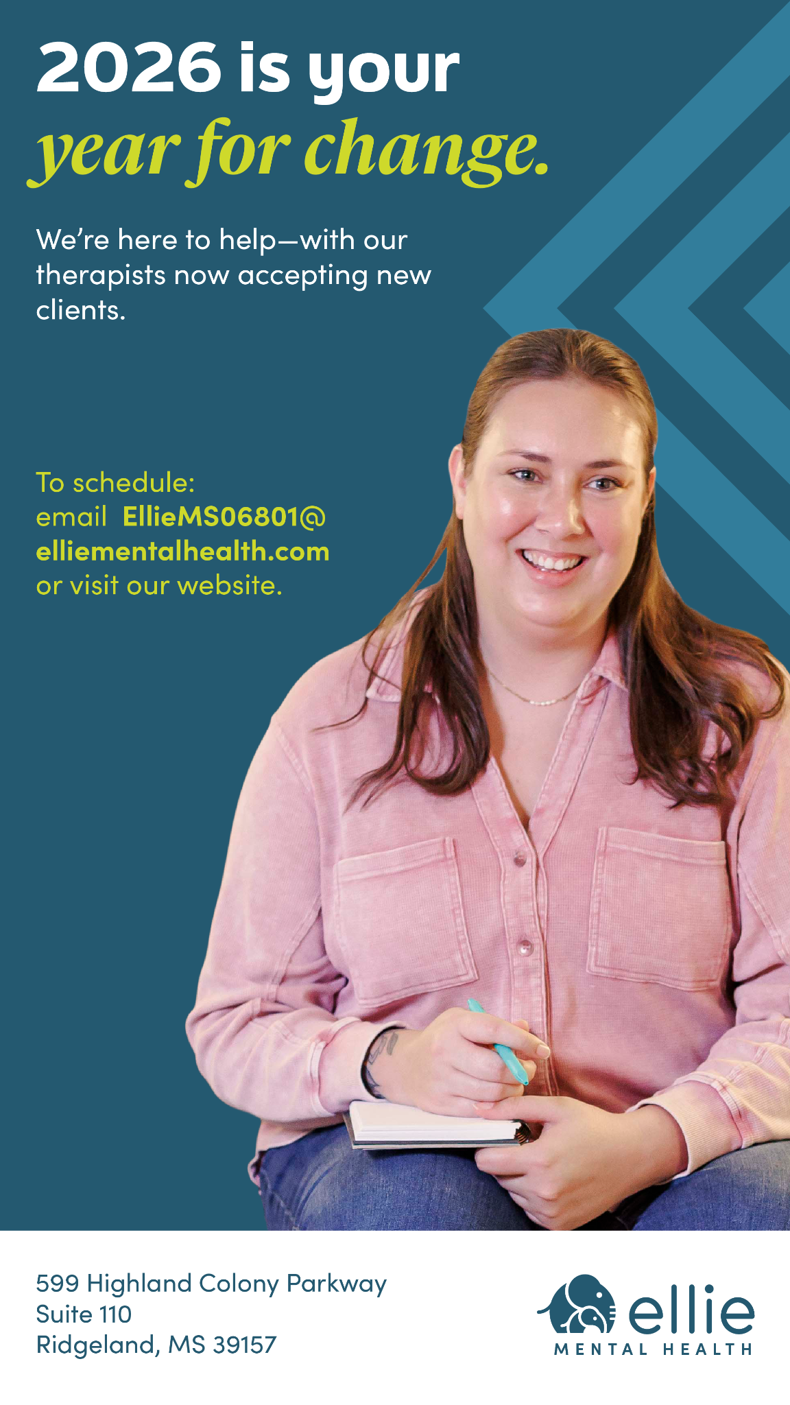 Ellie Mental Health - Ridgeland, MS Facebook ad from Apr 21, 2026