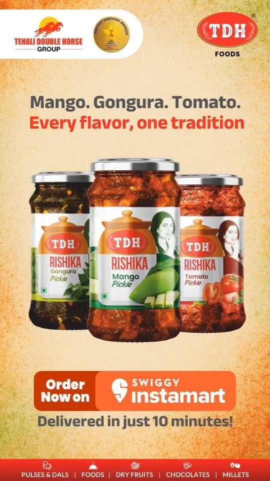 TDH Rishika Facebook ad: Introducing TDH Rishika Pickles, From the House of…