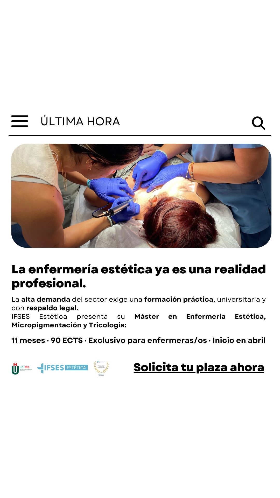 IFSES Estética Facebook ad