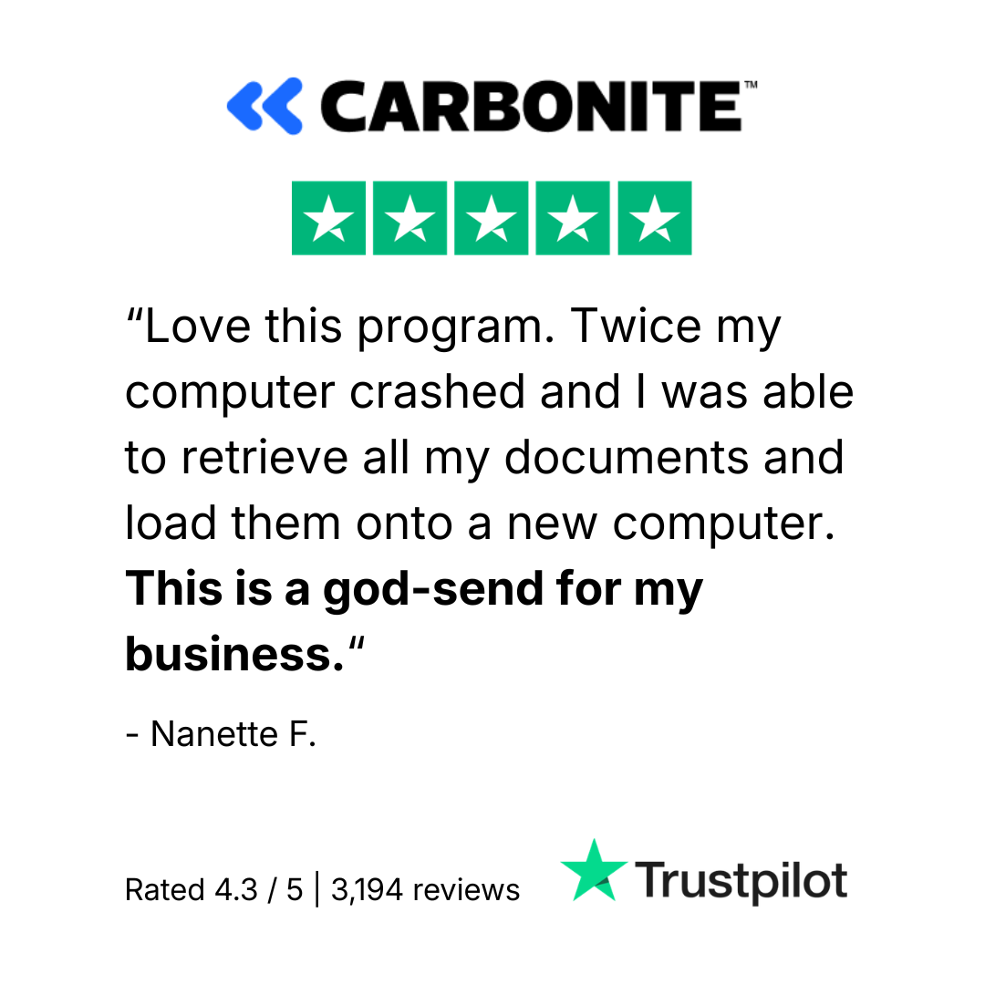 Carbonite Facebook ad