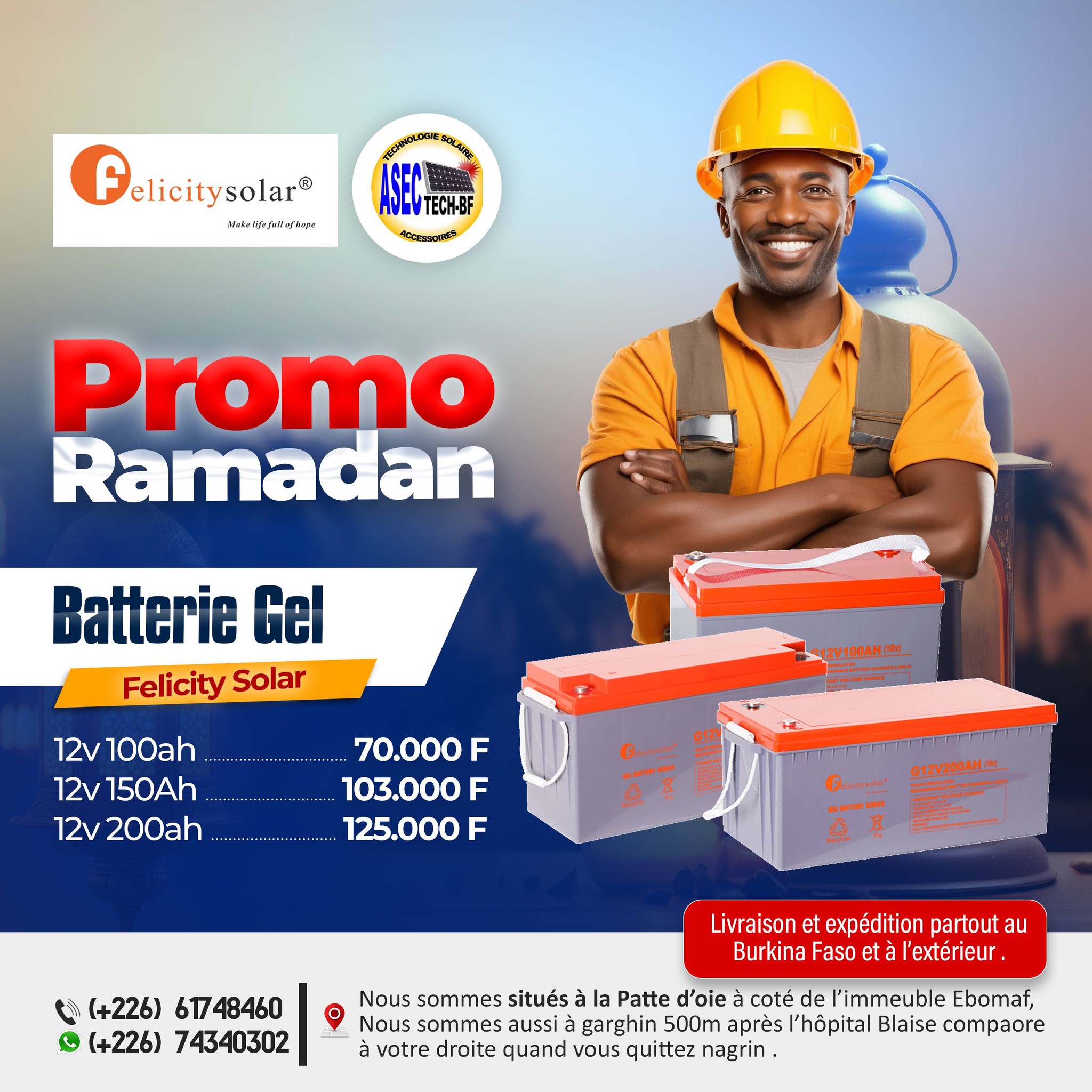 Felicity Solar Burkina Distributeur Agréé Facebook ad: Promo Ramadan avec Felicity Solar!