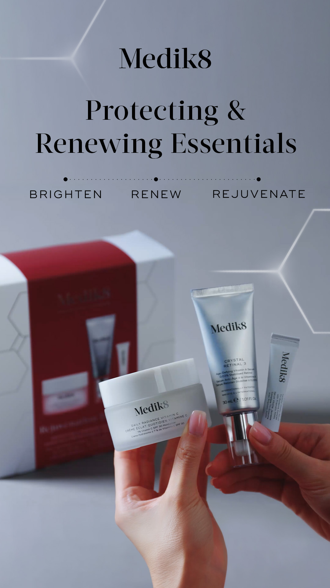 Medik8 Facebook ad: Clinically Proven. Expertly Combined.