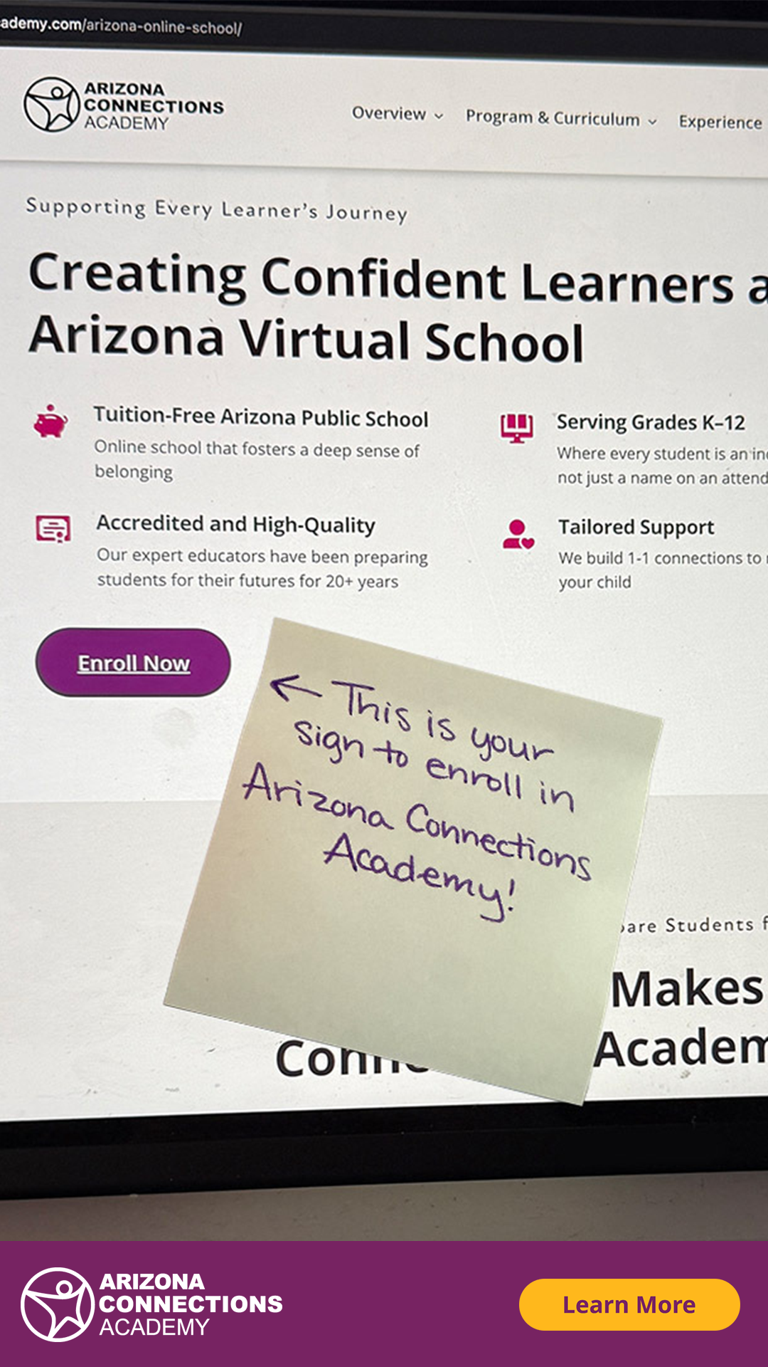 Connections Academy Facebook ad