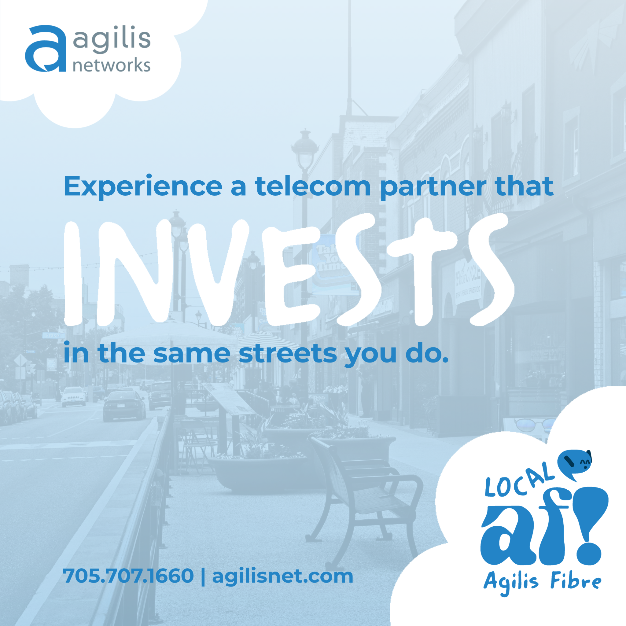 Agilis Networks Facebook ad: You love being a local business.