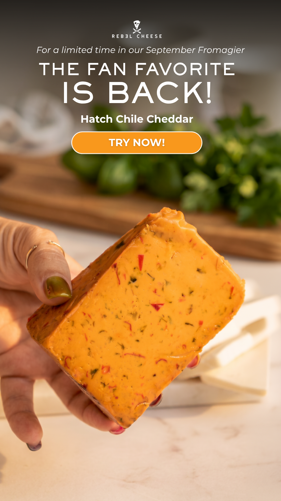 Rebel Cheese Facebook ad
