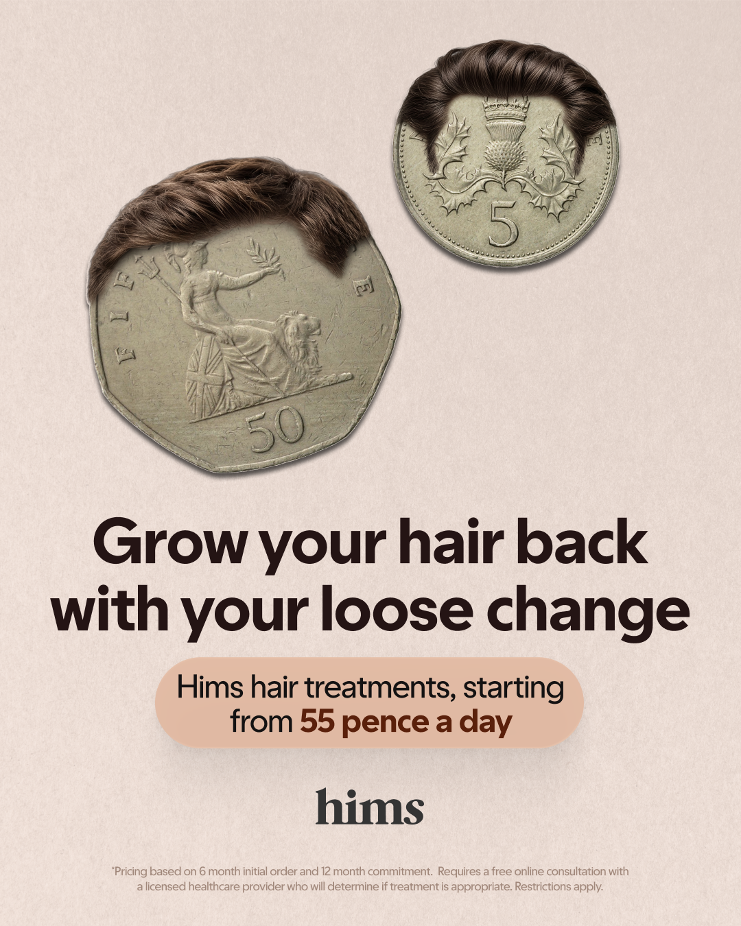 hims Facebook ad: Time to see the difference!