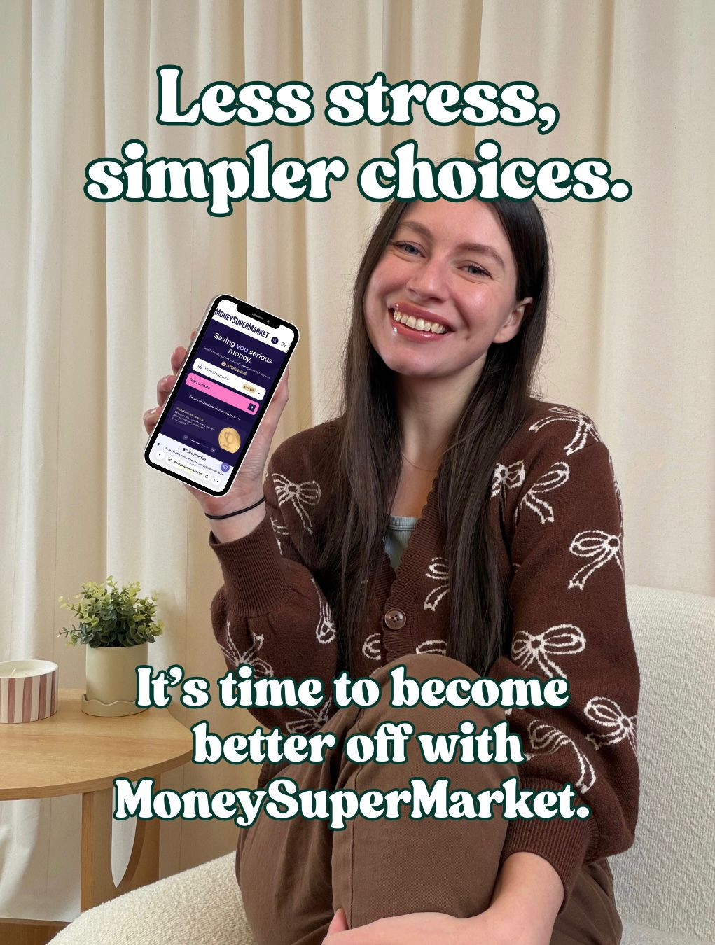 Amy's Budgeting Facebook ad: MoneySuperMarket