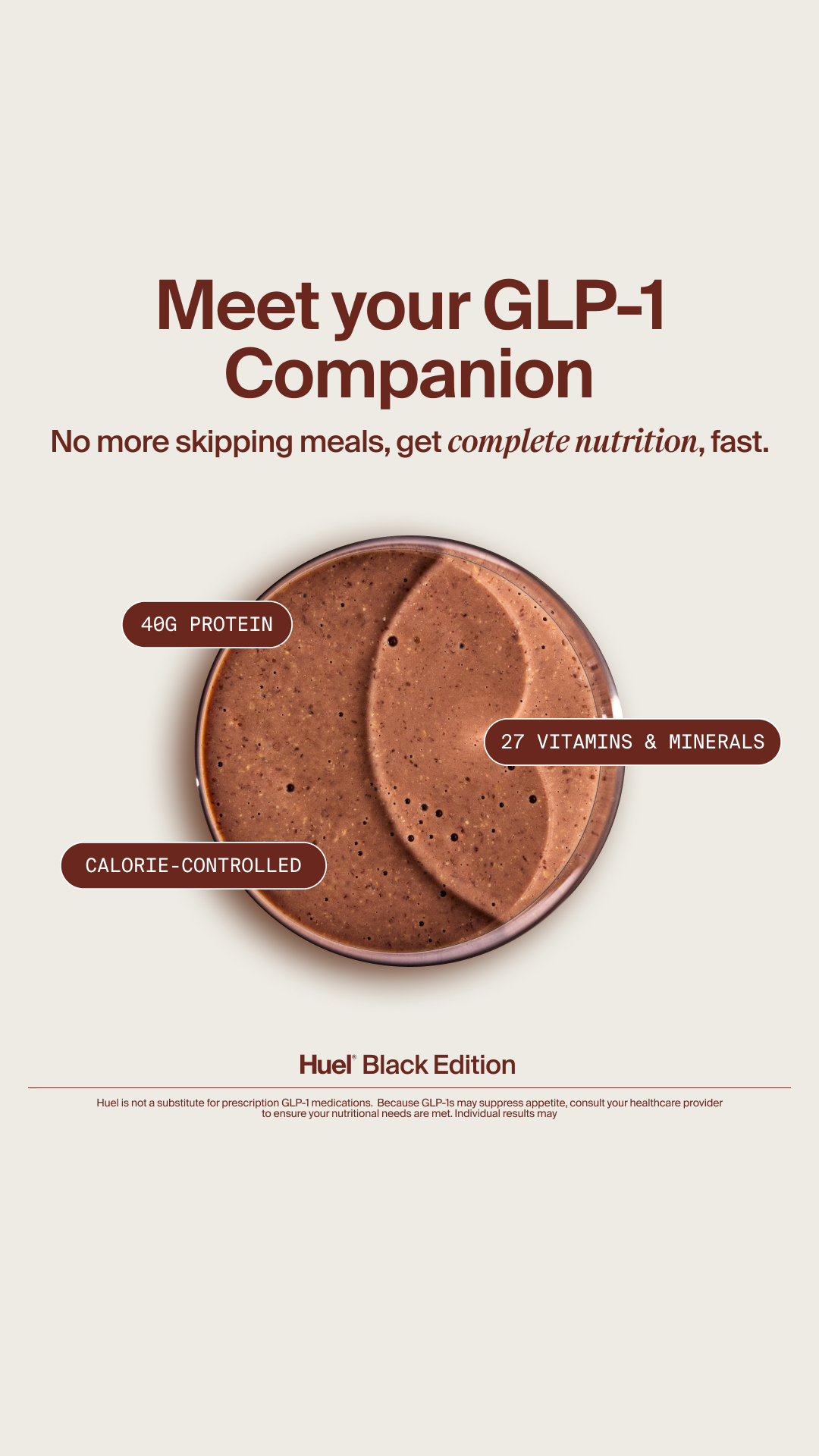 Huel Facebook ad