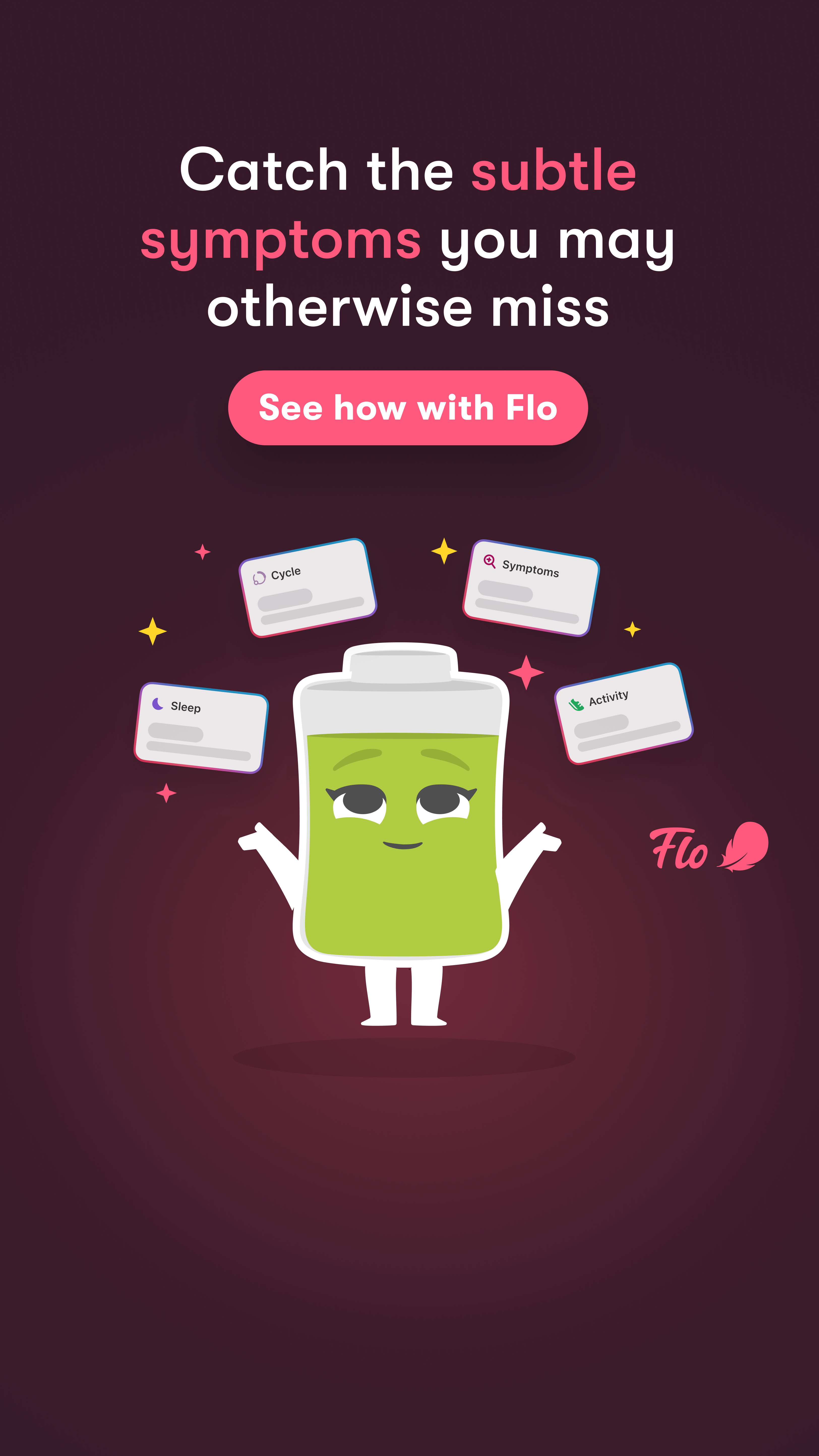 Flo Health App Facebook ad: Start using Flo today!